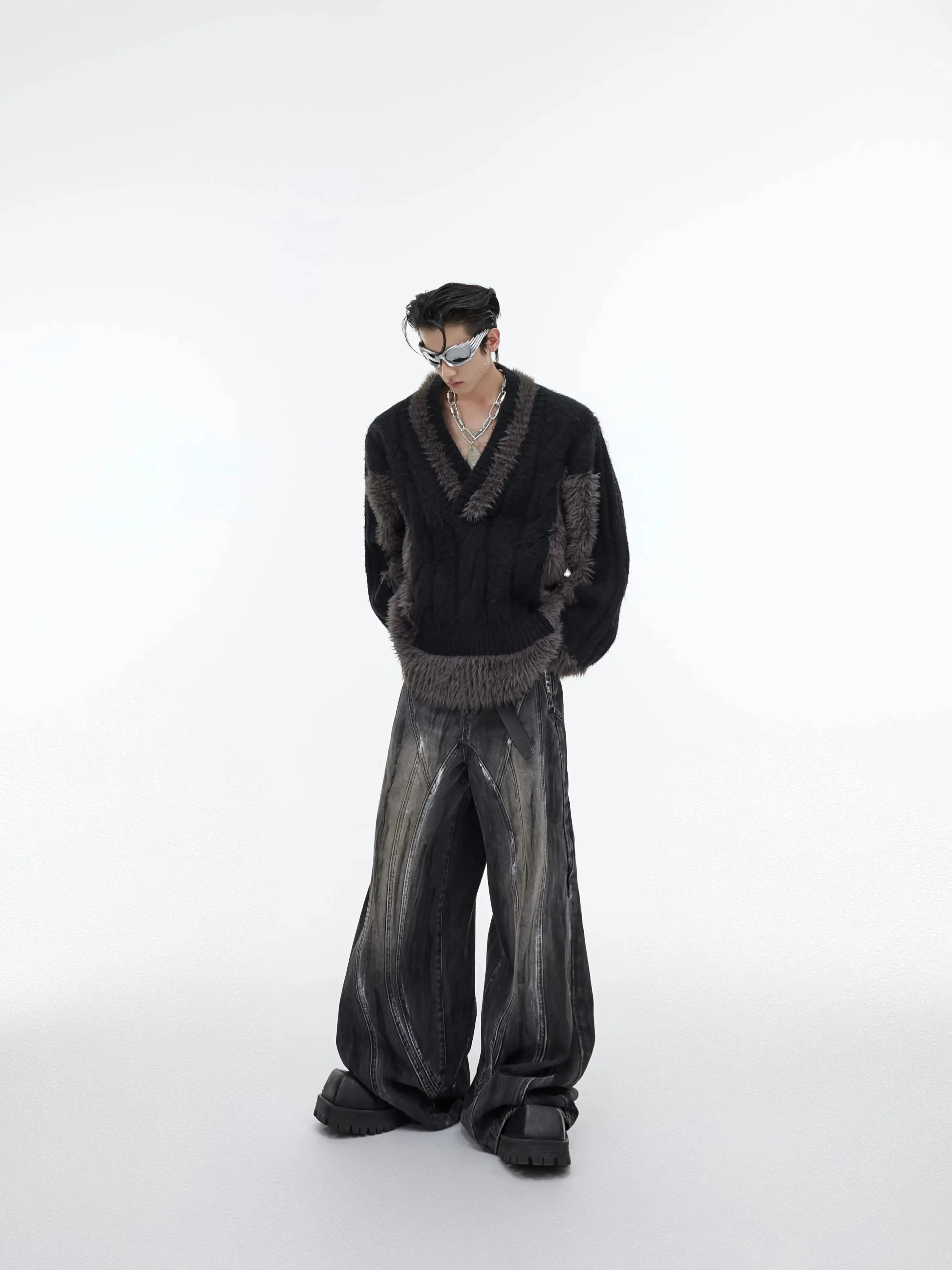 【23s September.】Plush V-neck Loose Sweater