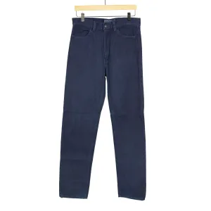 5-pocket trousers in hand-dyed indigo cotton sashiko