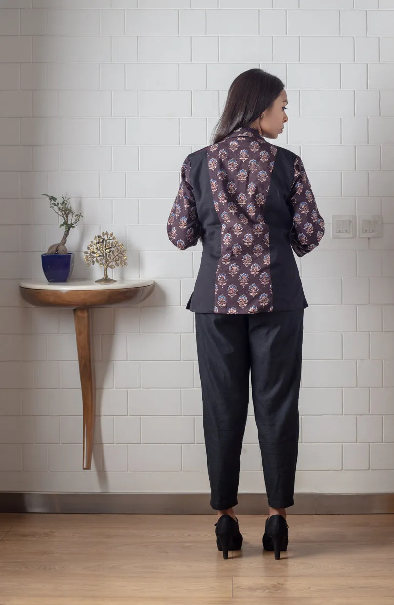 Angrezi Ajrakh Panel Jacket