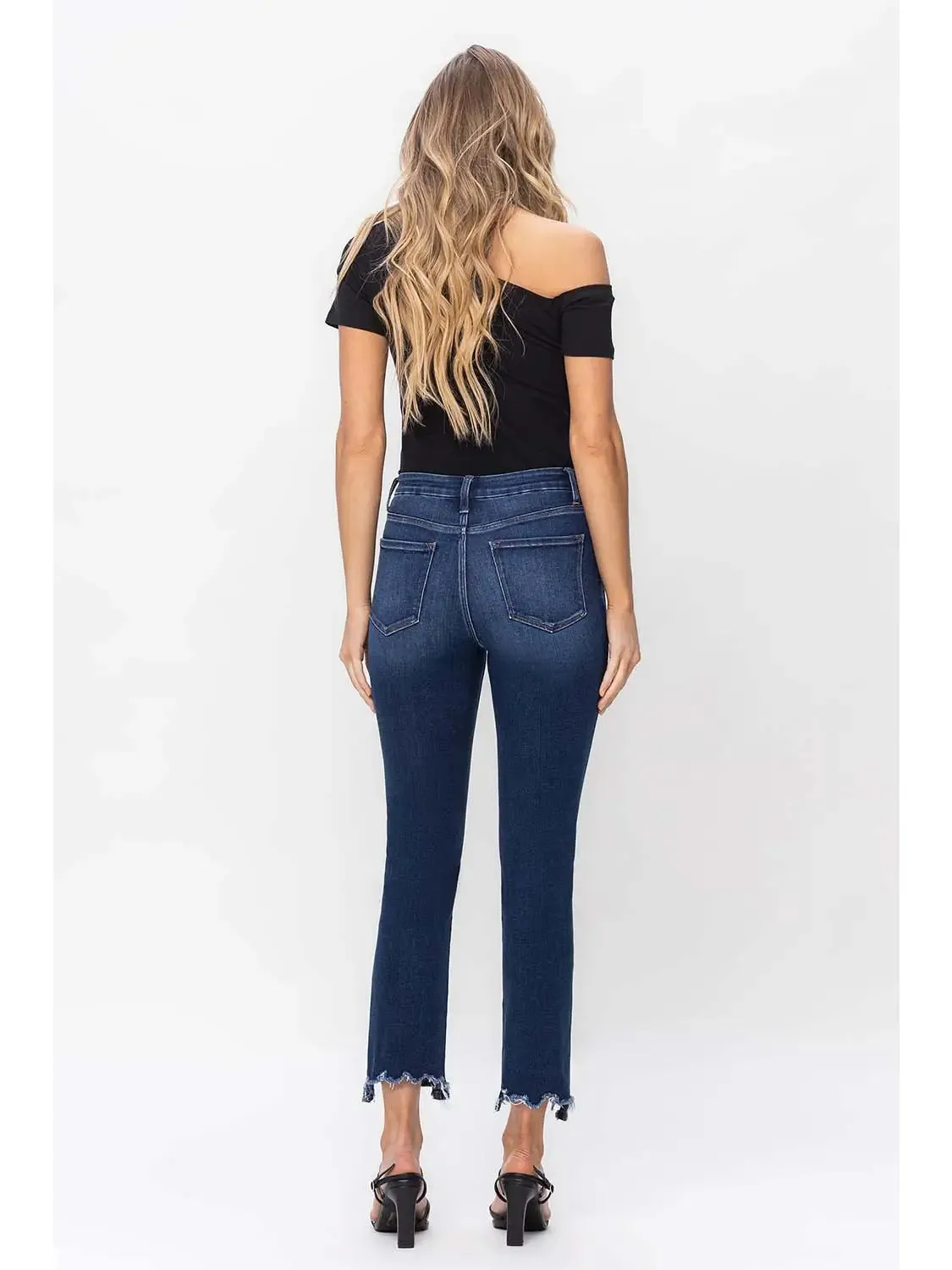 Ardent High Rise Crop Slim Straight Jeans