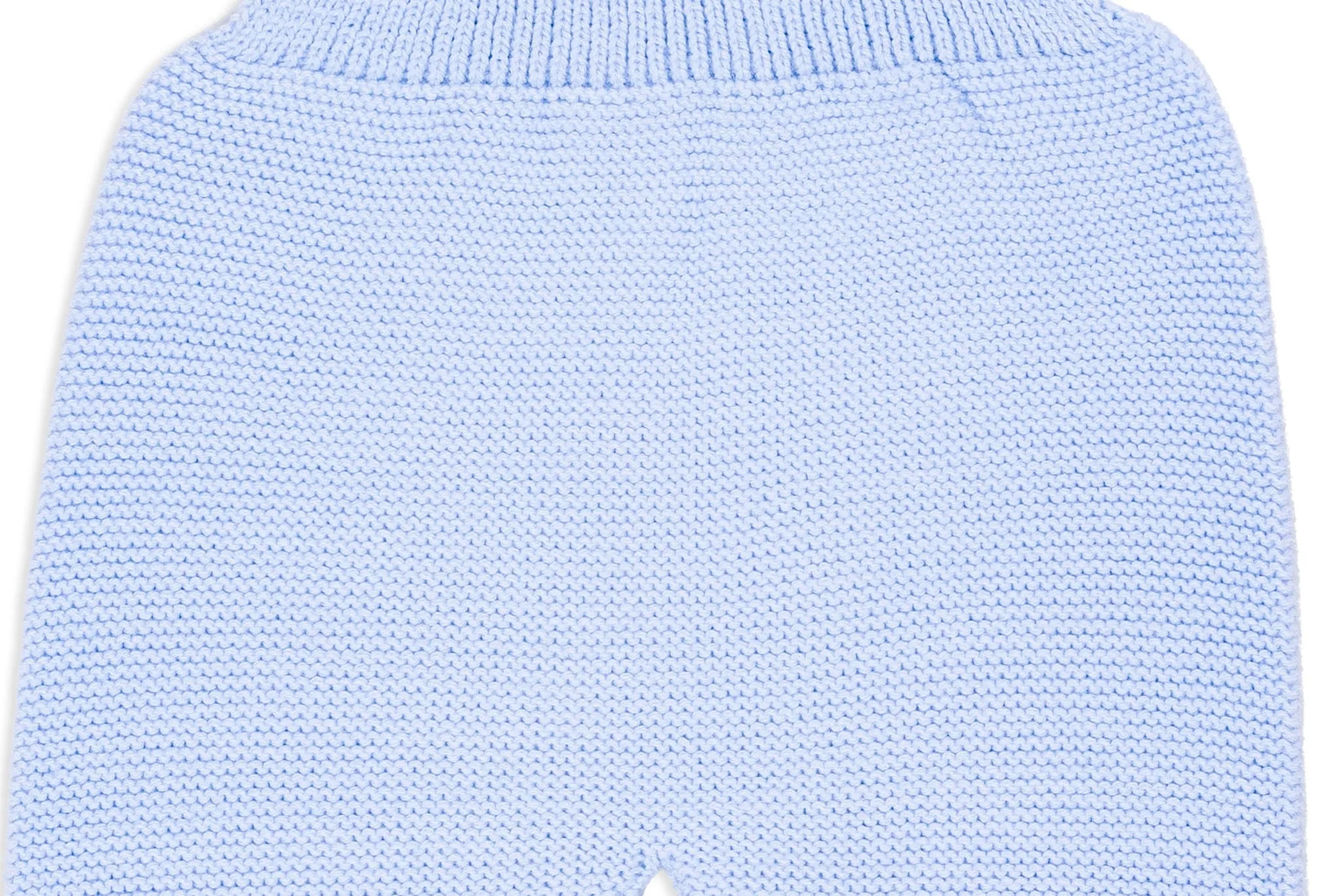 Beige Powder Blue Three-Piece Knit Baby Set