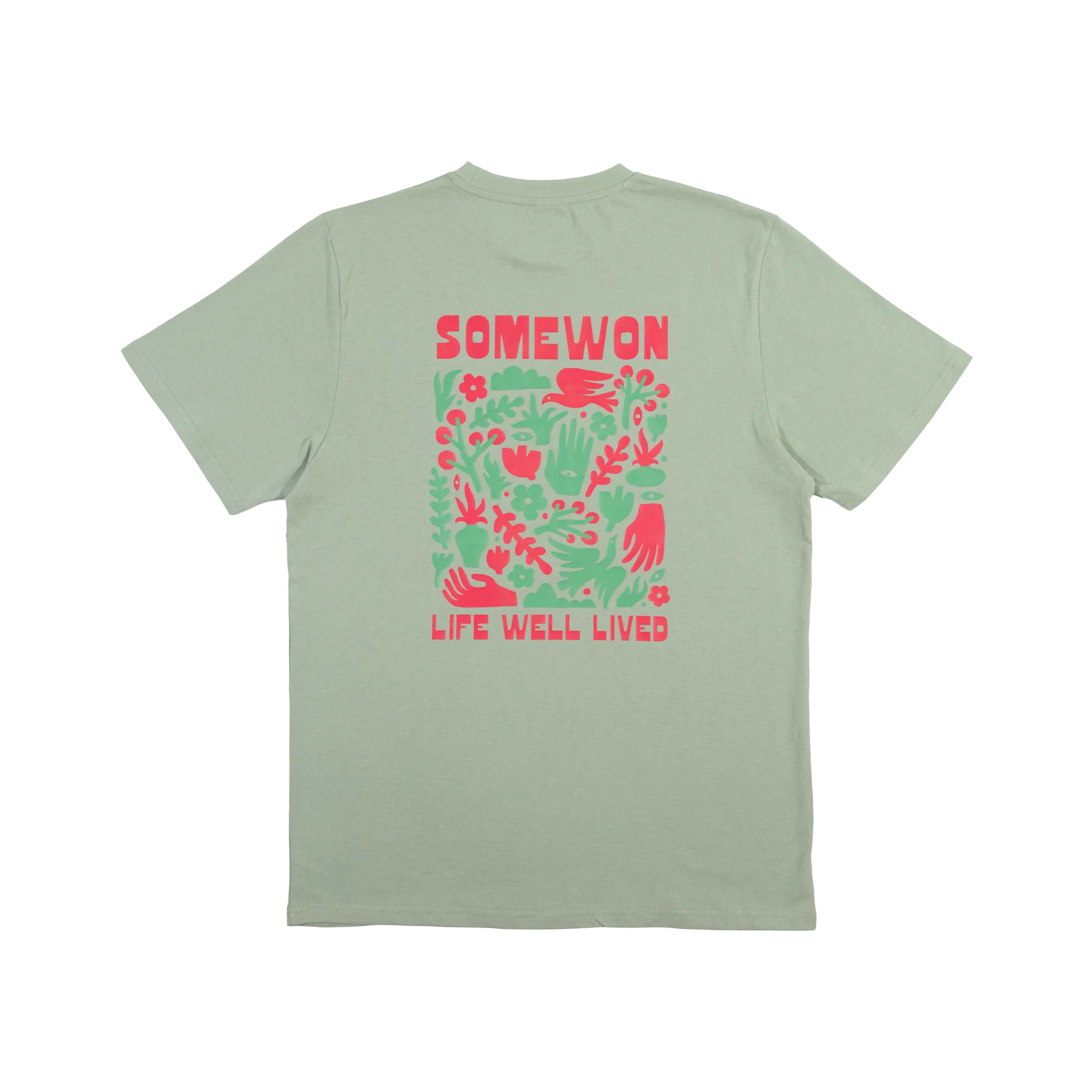 Birds, Hands, Plants Hemp T-Shirt