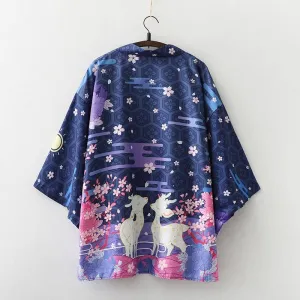Blossom Sakura Deer Kimono Outerwear