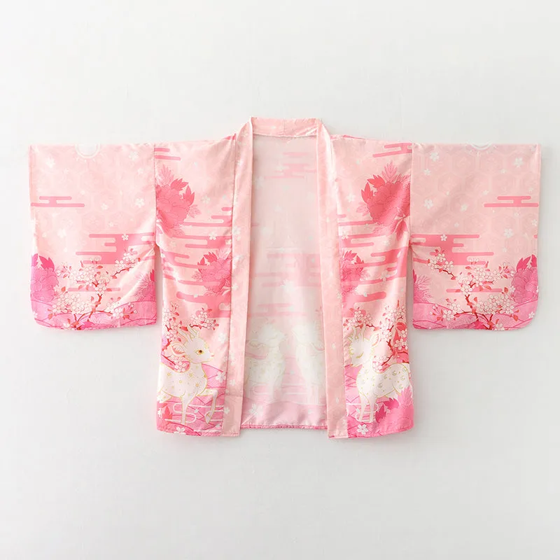 Blossom Sakura Deer Kimono Outerwear