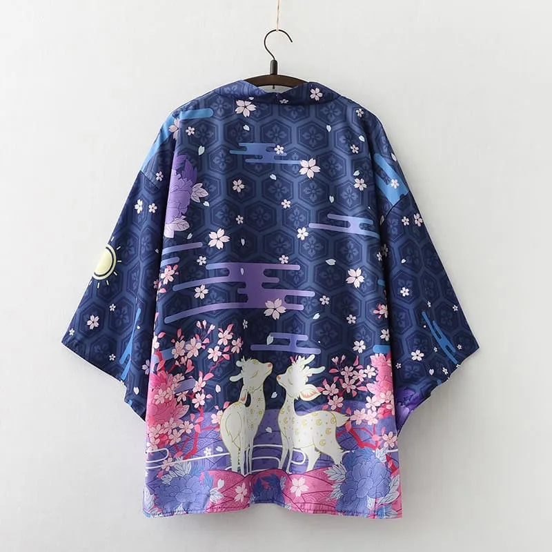 Blossom Sakura Deer Kimono Outerwear