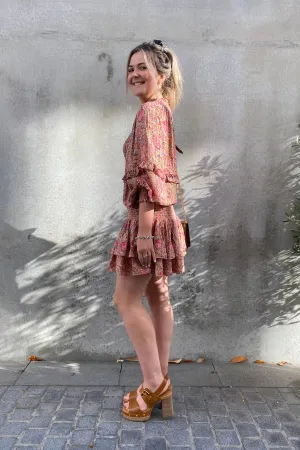 Boho Smocking Dress in Marigold