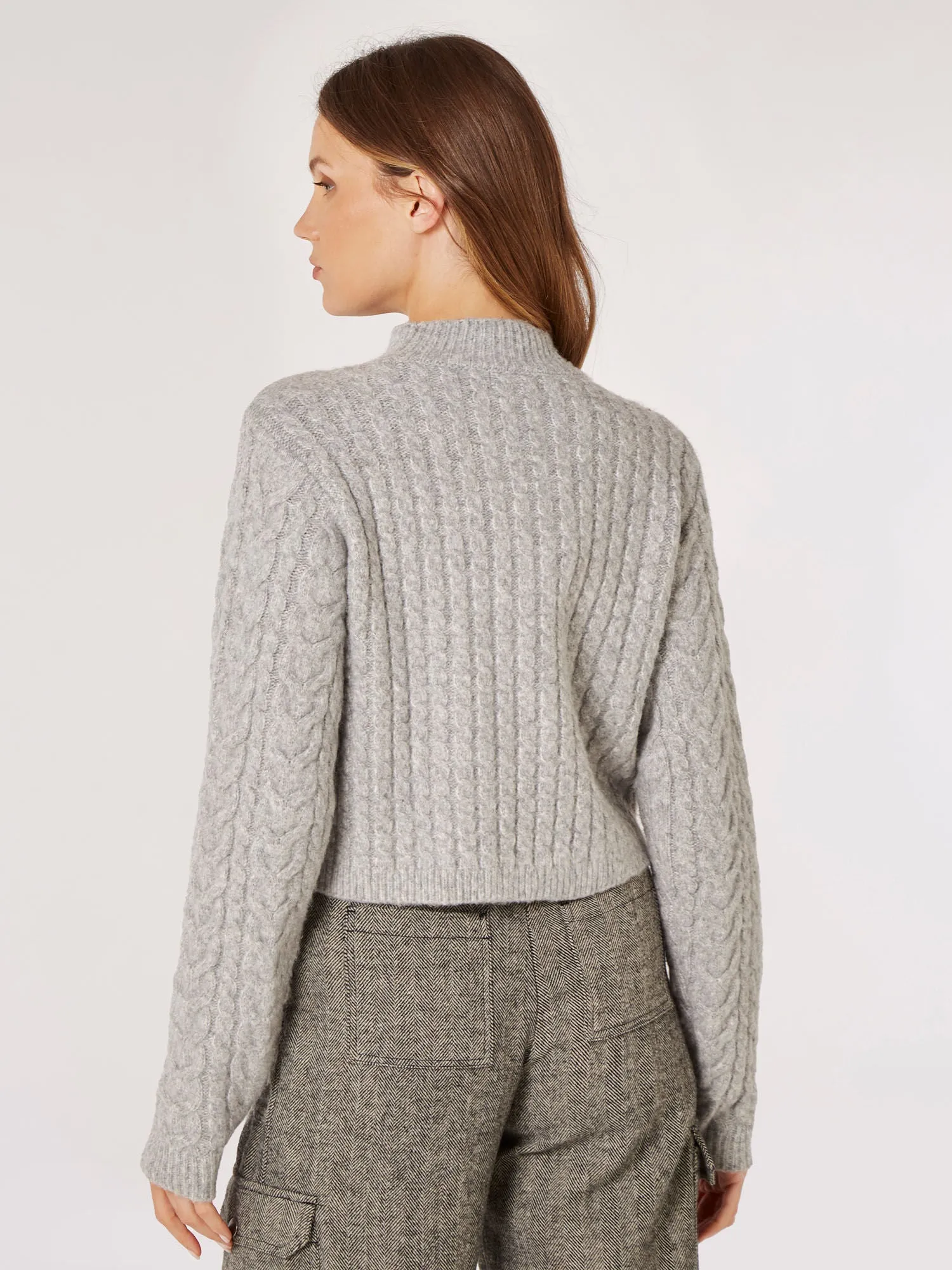 Cable Knit Wrap Jumper