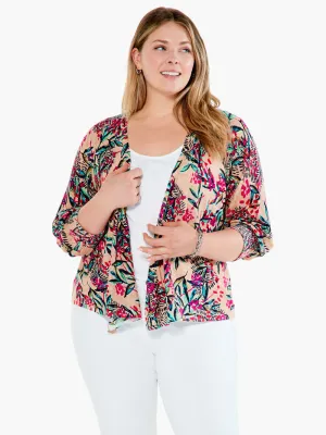 Cherry Blossom Cardigan In Pink Multi