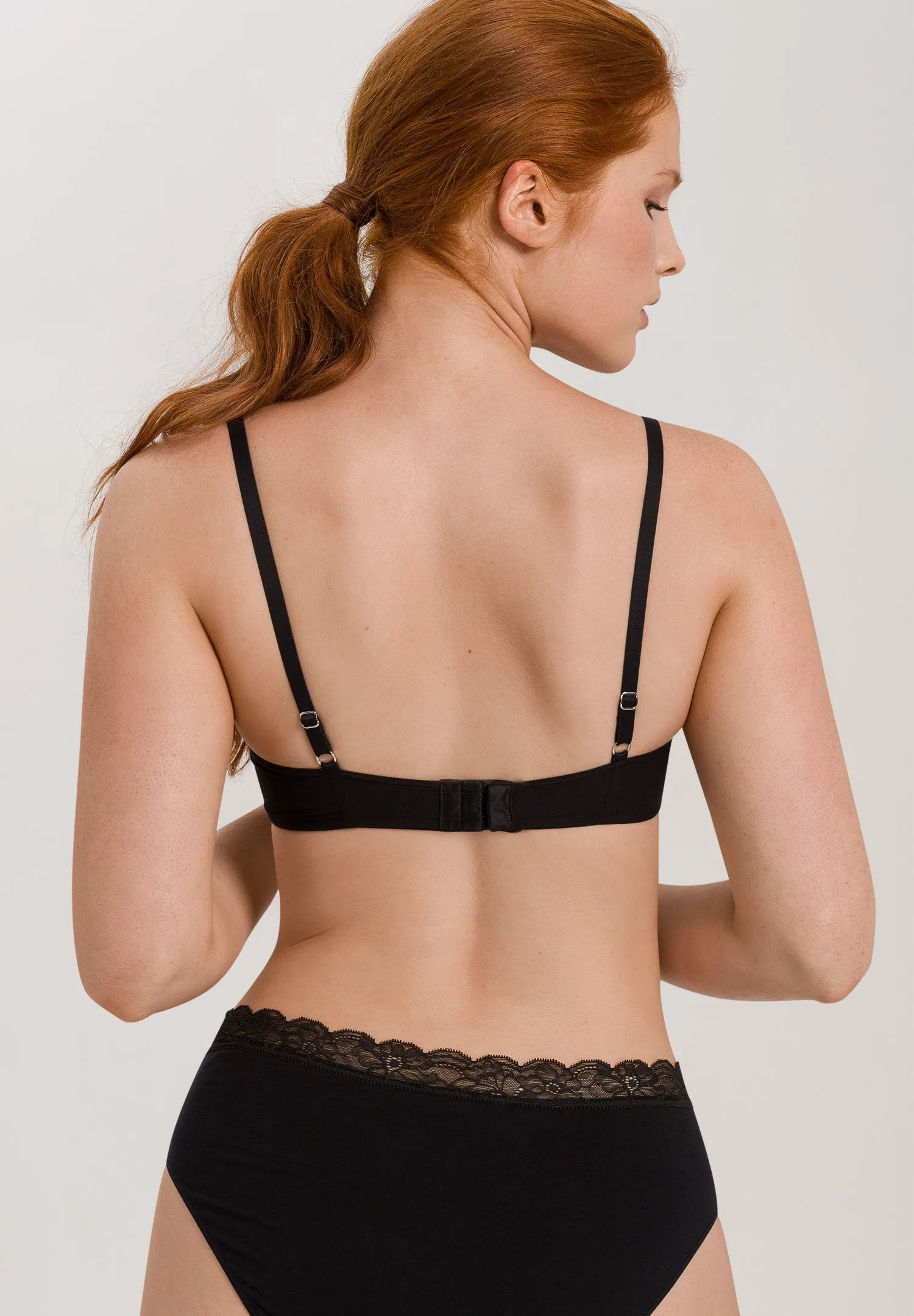 Cotton Lace Spacer T-Shirt Bra | Black 72433-019
