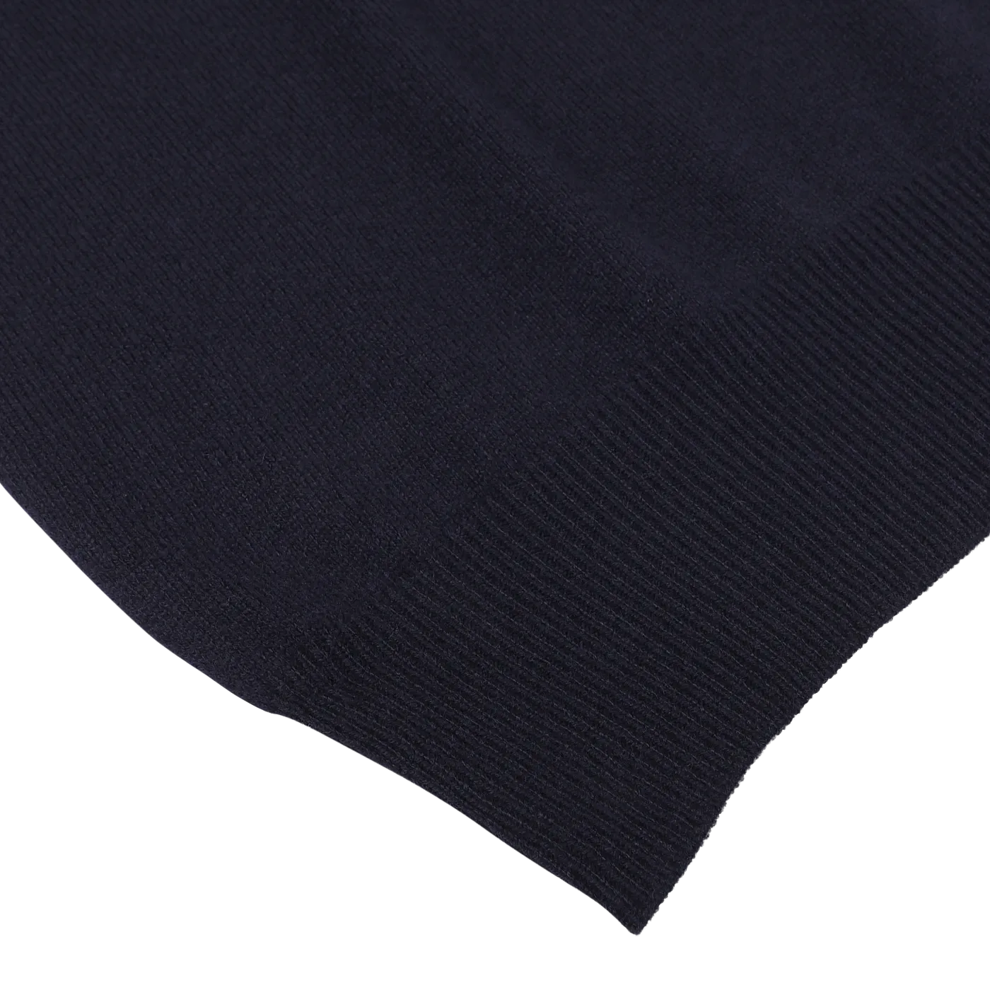 Dark Blue Wool Cashmere 1/4 Zip Sweater