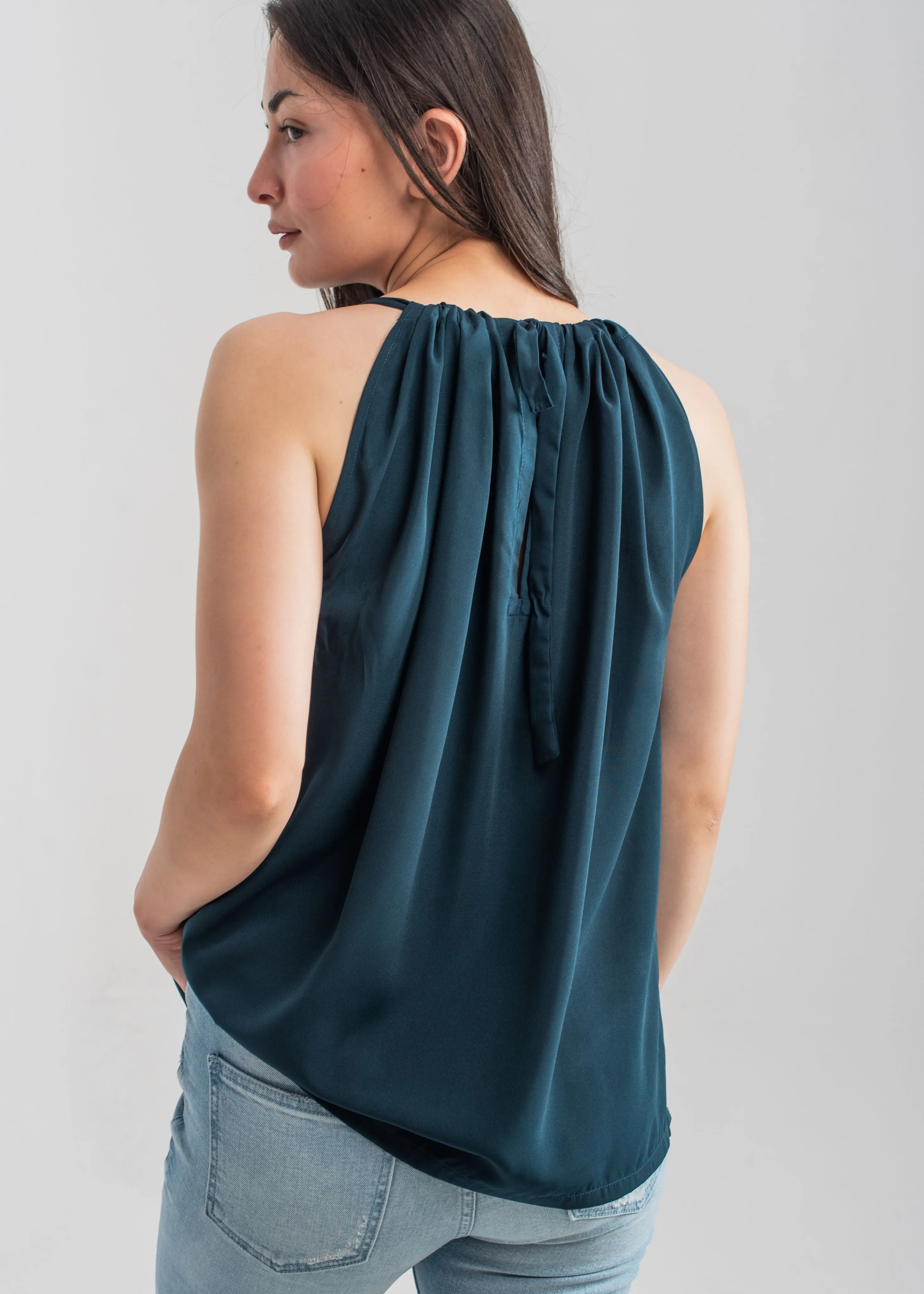 Dark Teal Halter Top