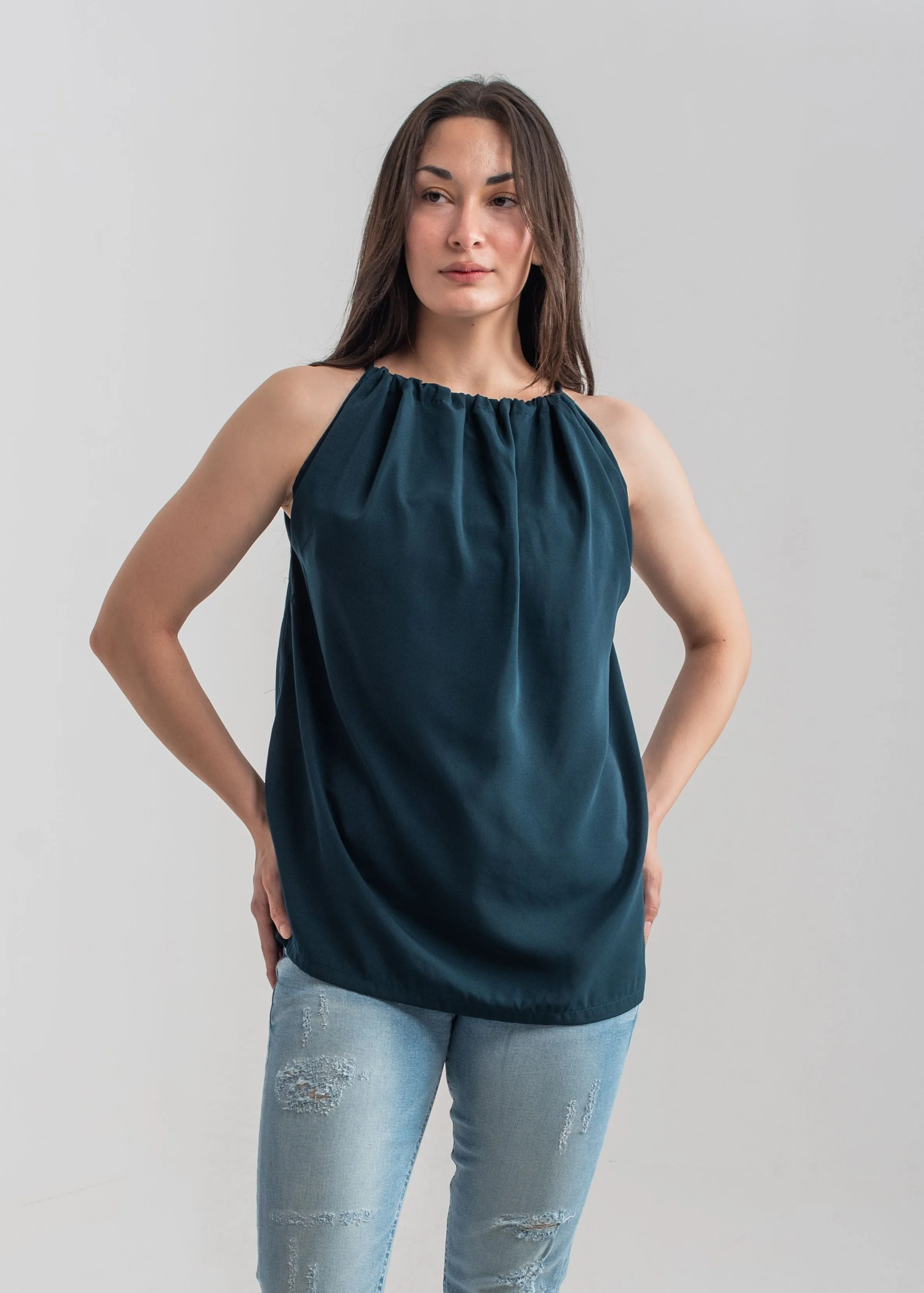 Dark Teal Halter Top