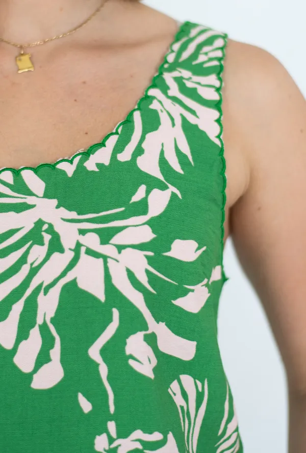 Eloise Scallop Top - Green