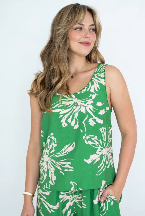 Eloise Scallop Top - Green