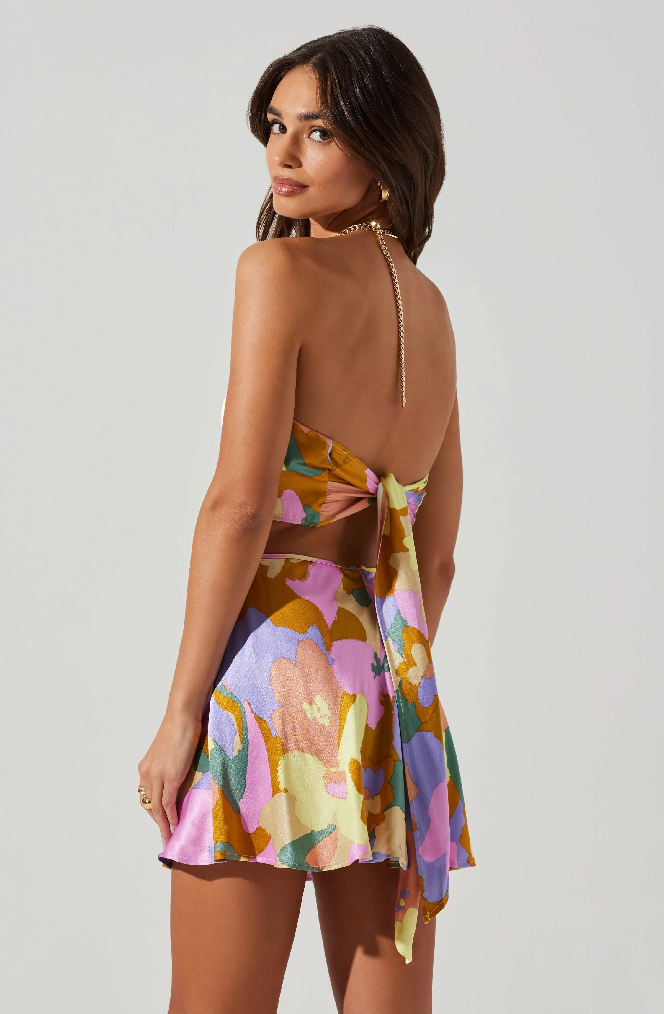 Evalina Satin Halter Top