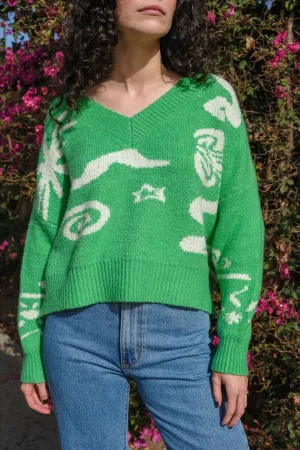 Green Cassett Sweater