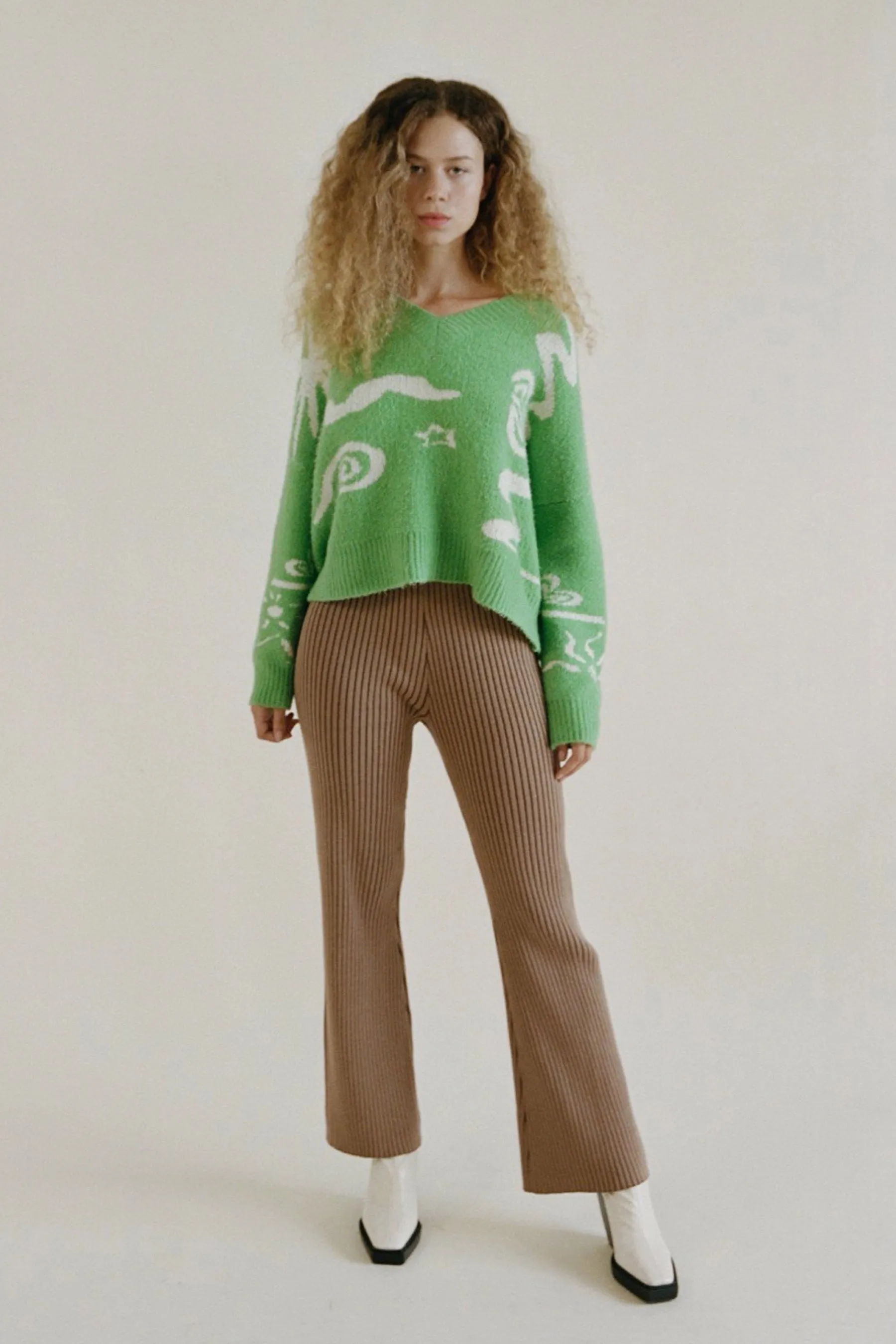 Green Cassett Sweater