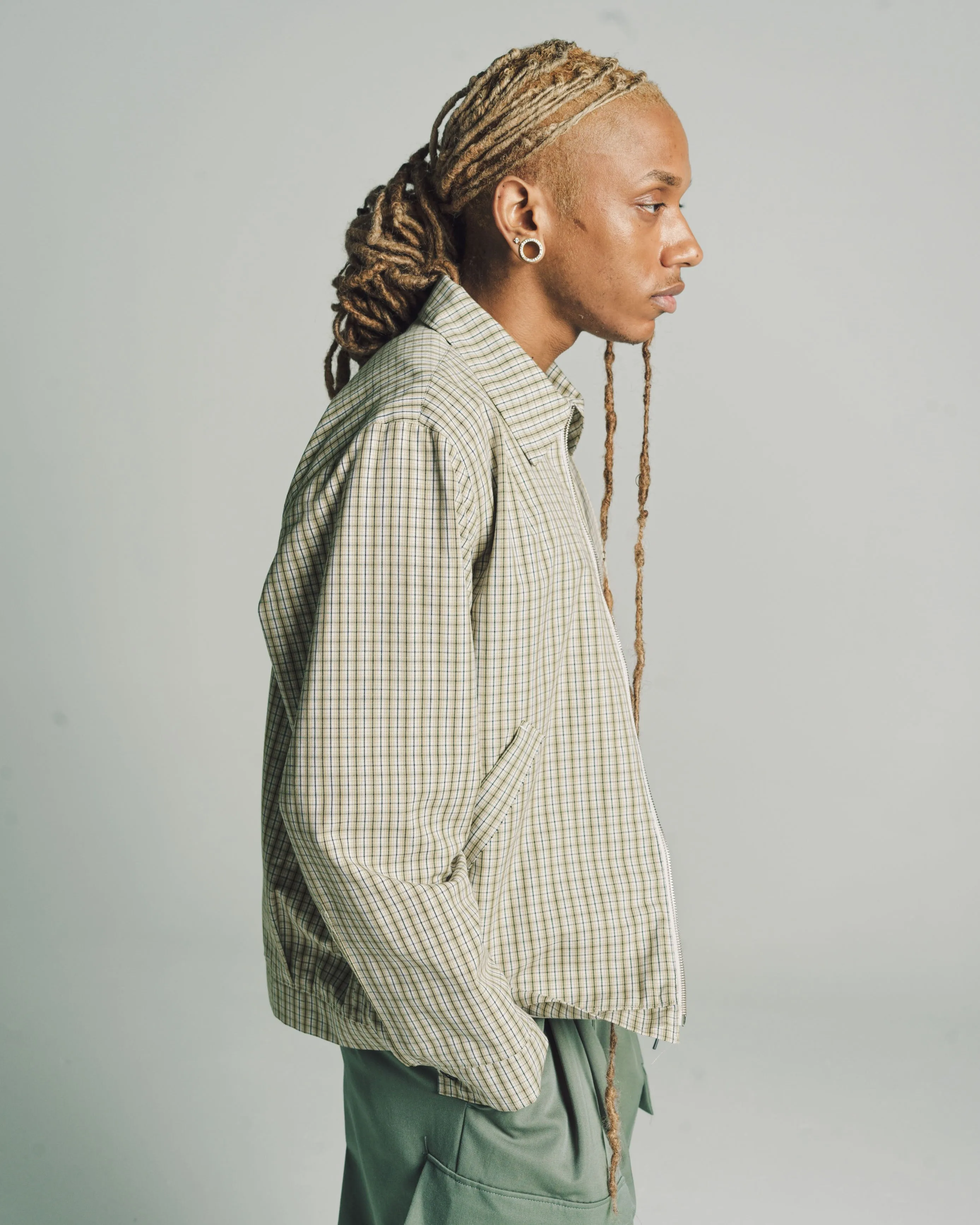 Green Check Simple Jacket