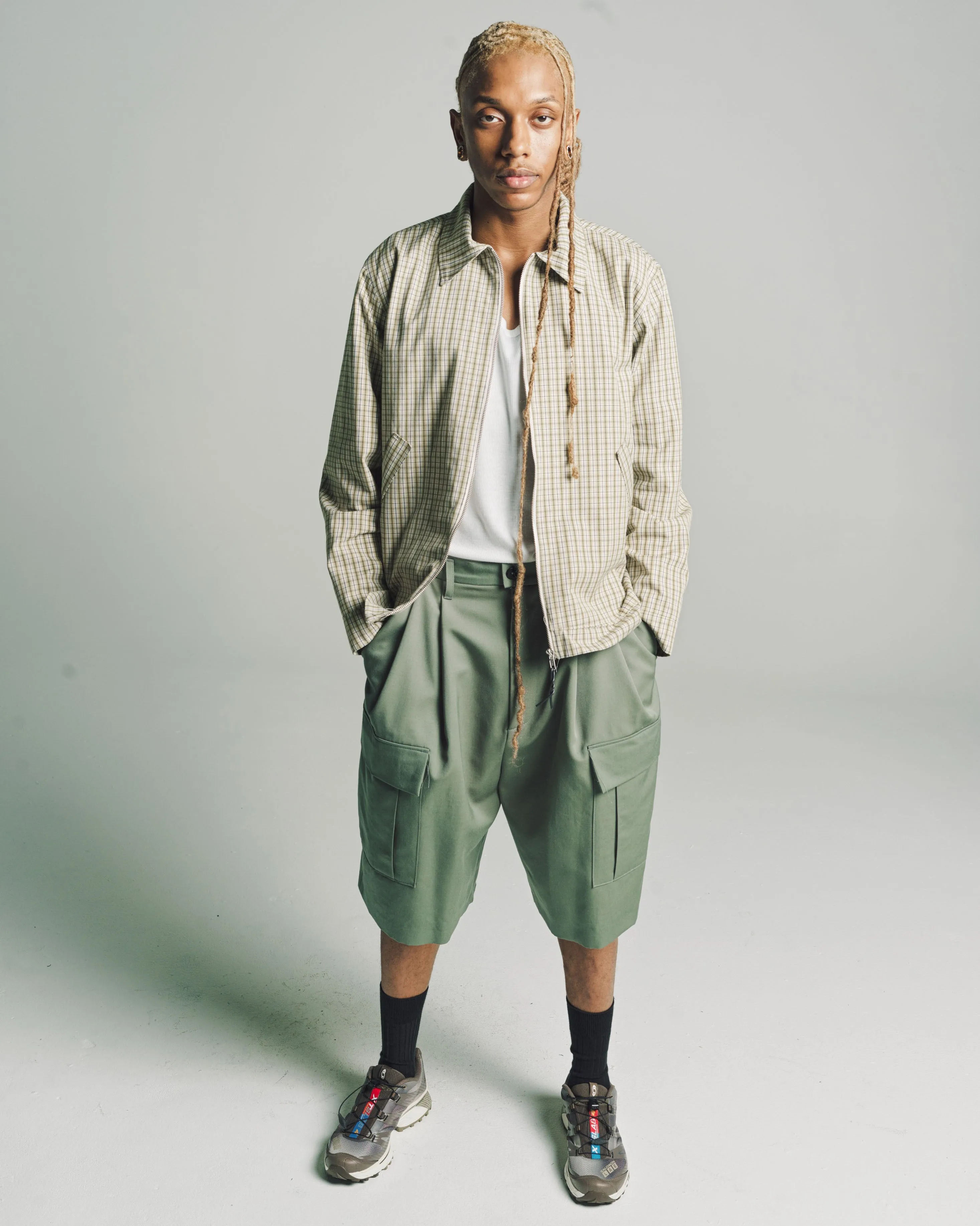 Green Check Simple Jacket