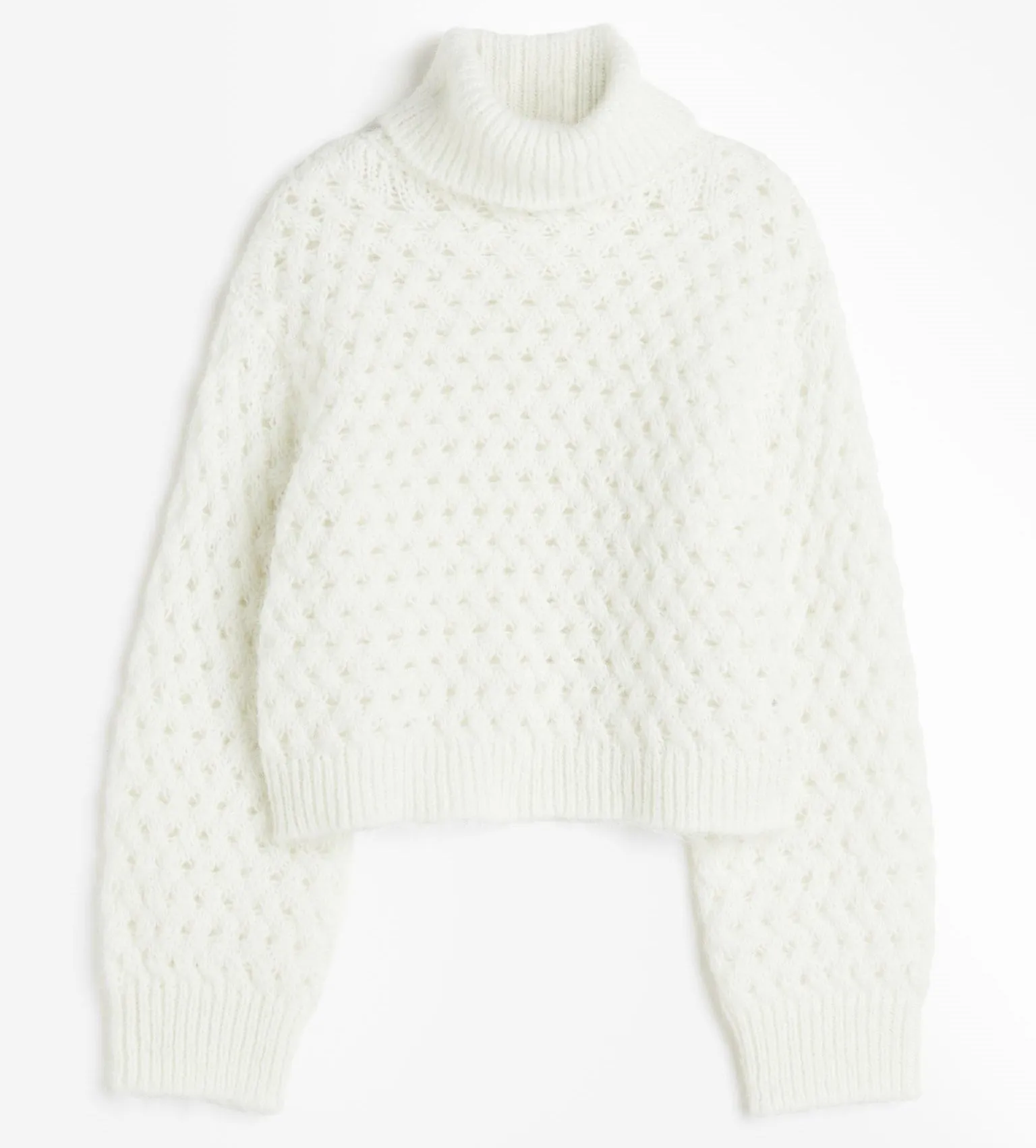 H&M Turtleneck sweater, white