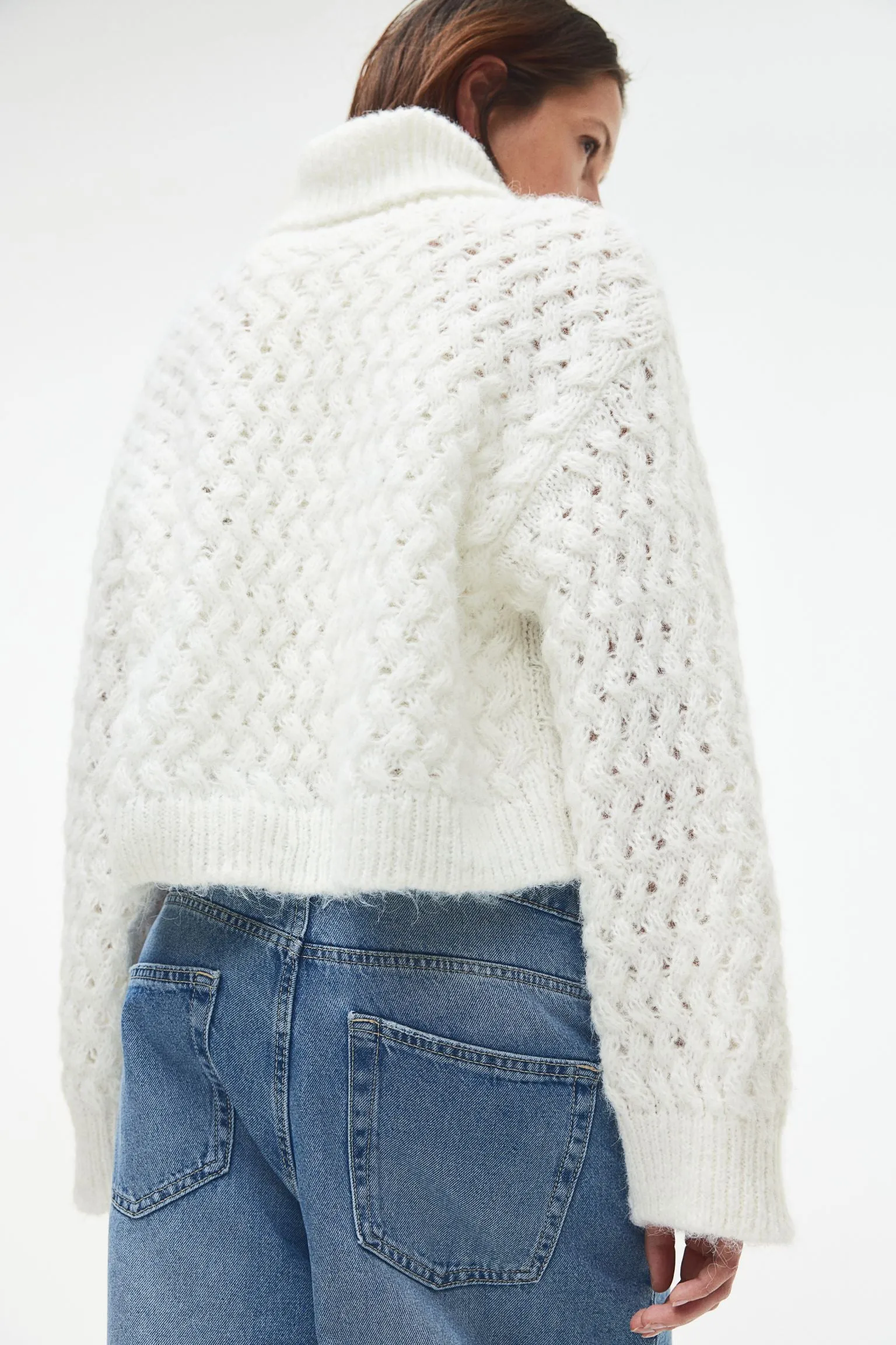 H&M Turtleneck sweater, white