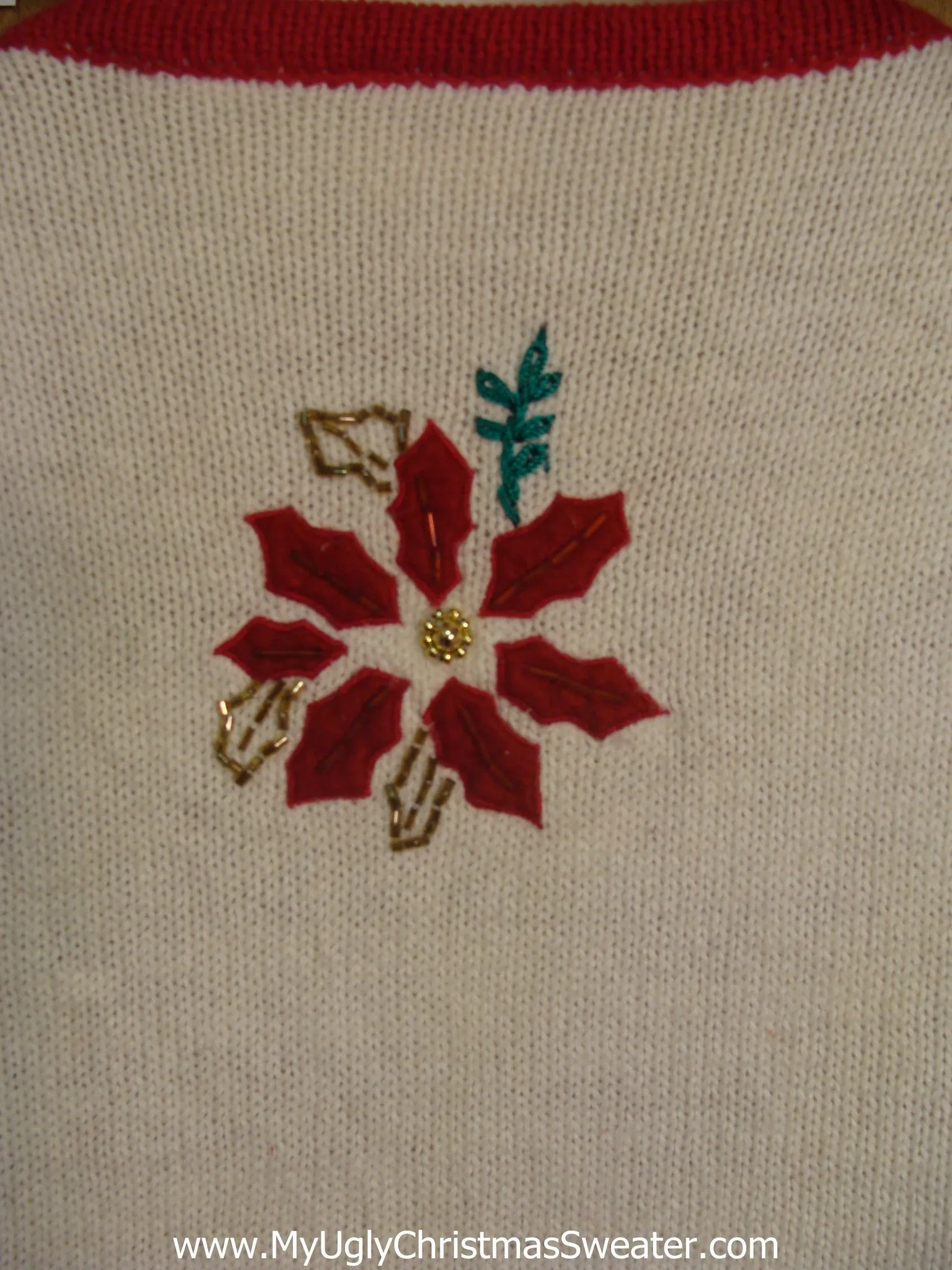 Horrible Poinsettias Christmas Sweater Vest