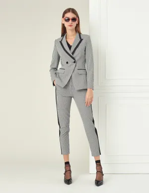 Houndstooth Straight Leg Pants