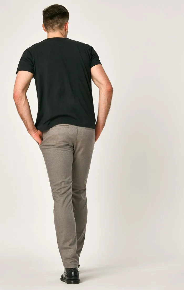 JOHNNY SLIM CHINO IN SAND FEATHER TWEED