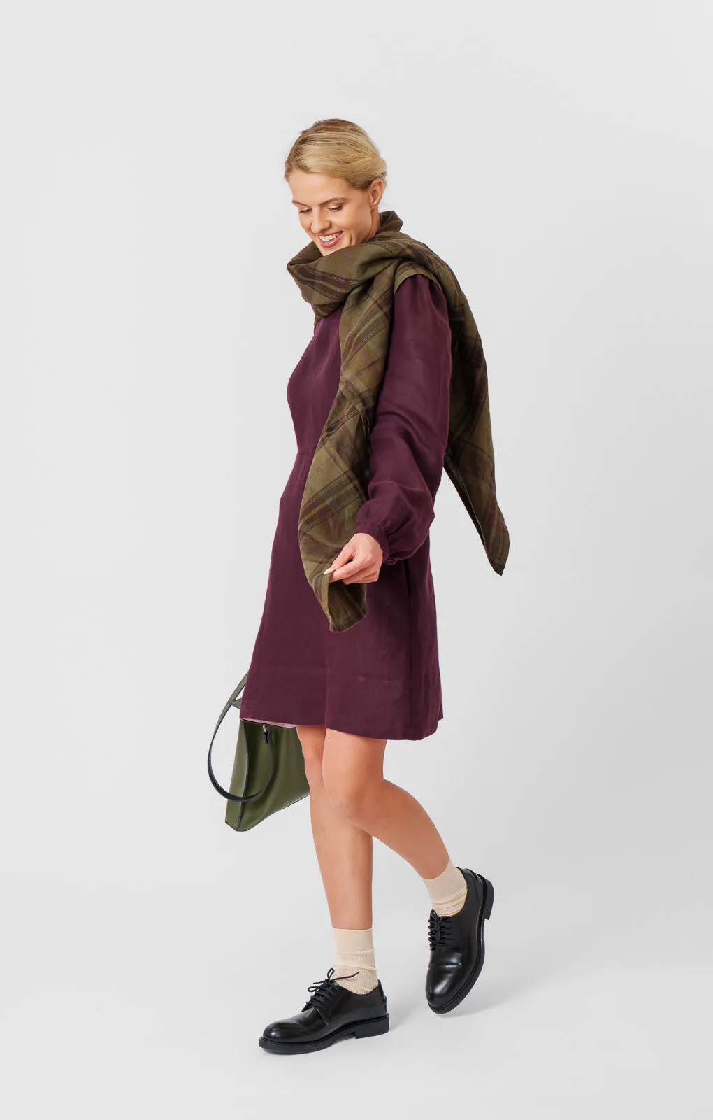 Kelly Dress, Long Sleeve, Twill Linen