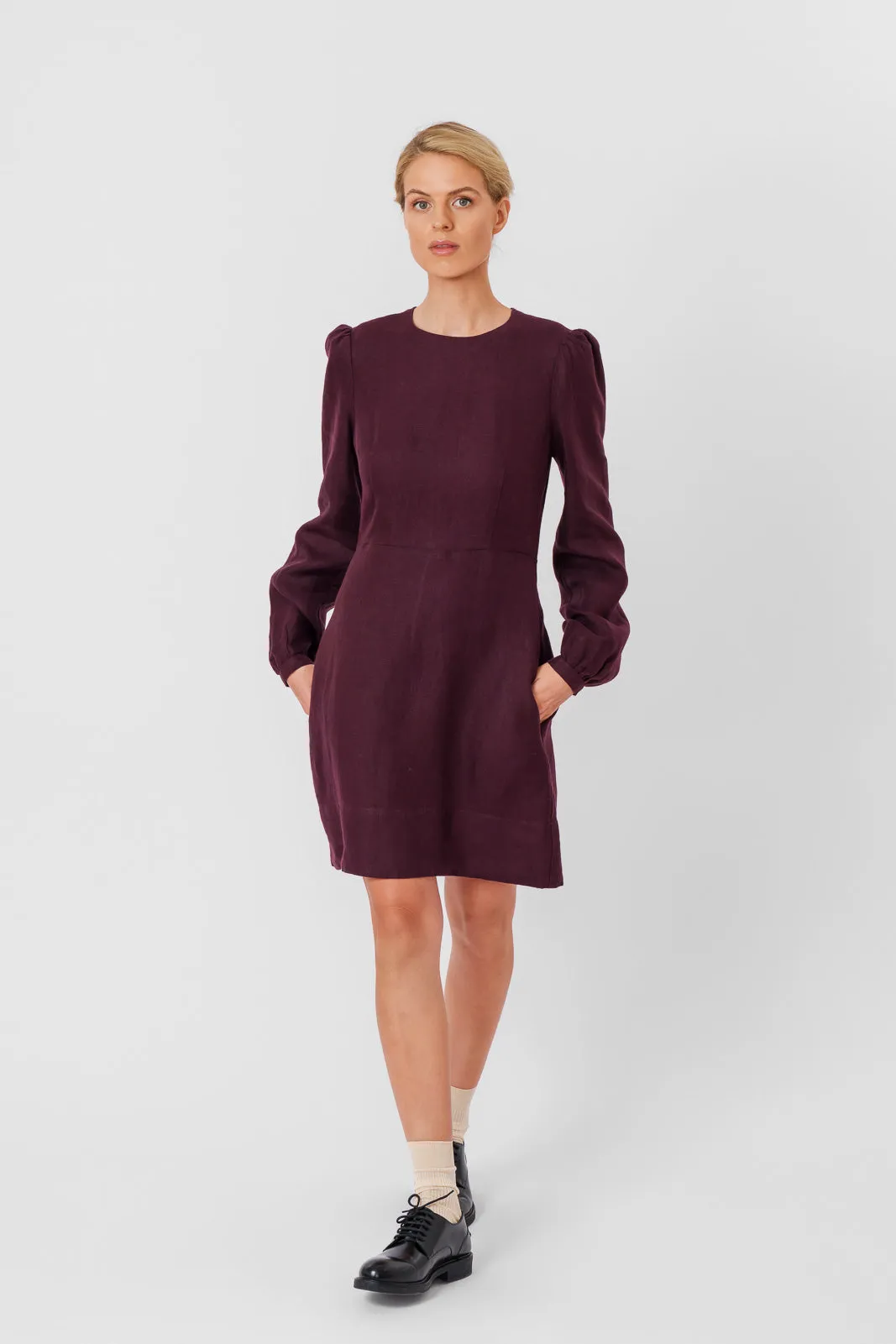 Kelly Dress, Long Sleeve, Twill Linen