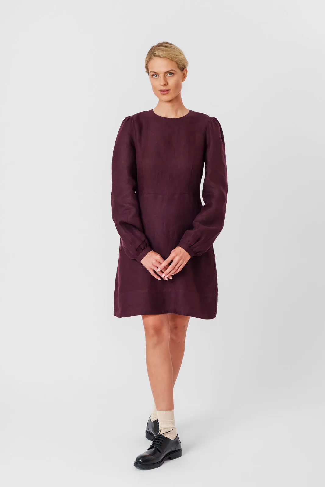 Kelly Dress, Long Sleeve, Twill Linen
