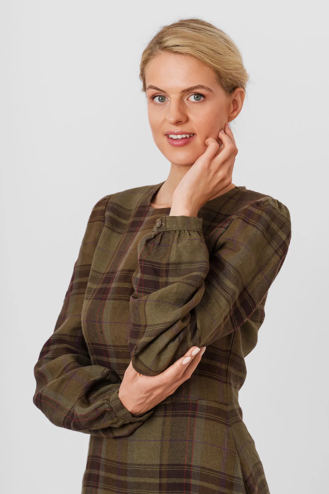 Kelly Dress, Long Sleeve, Twill Linen