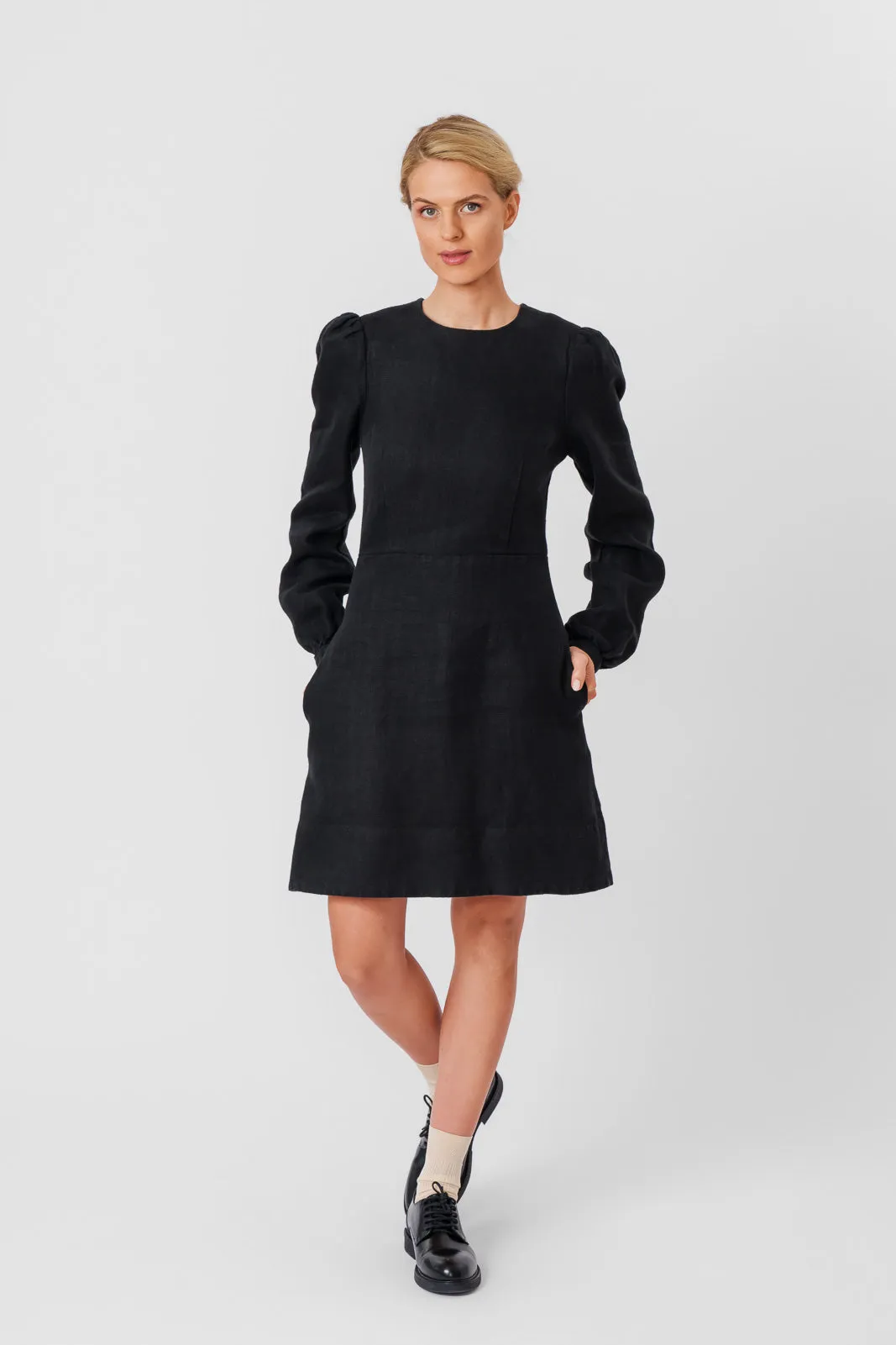 Kelly Dress, Long Sleeve, Twill Linen