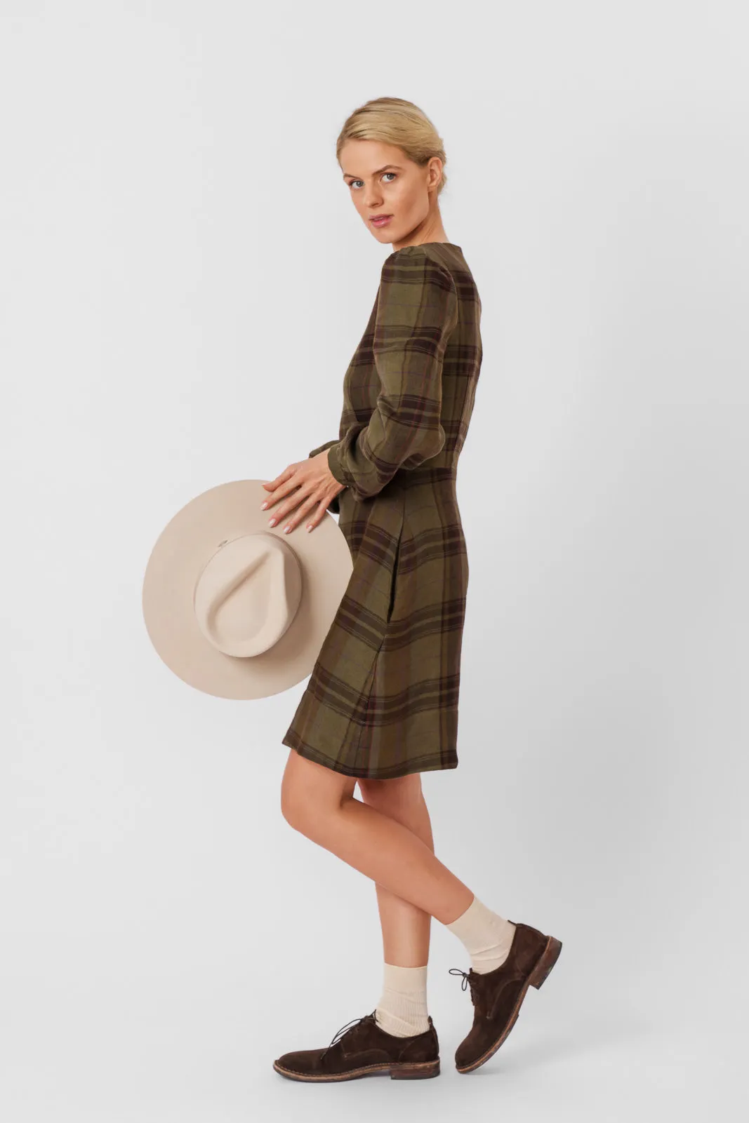 Kelly Dress, Long Sleeve, Twill Linen