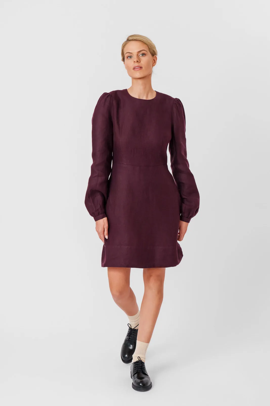 Kelly Dress, Long Sleeve, Twill Linen