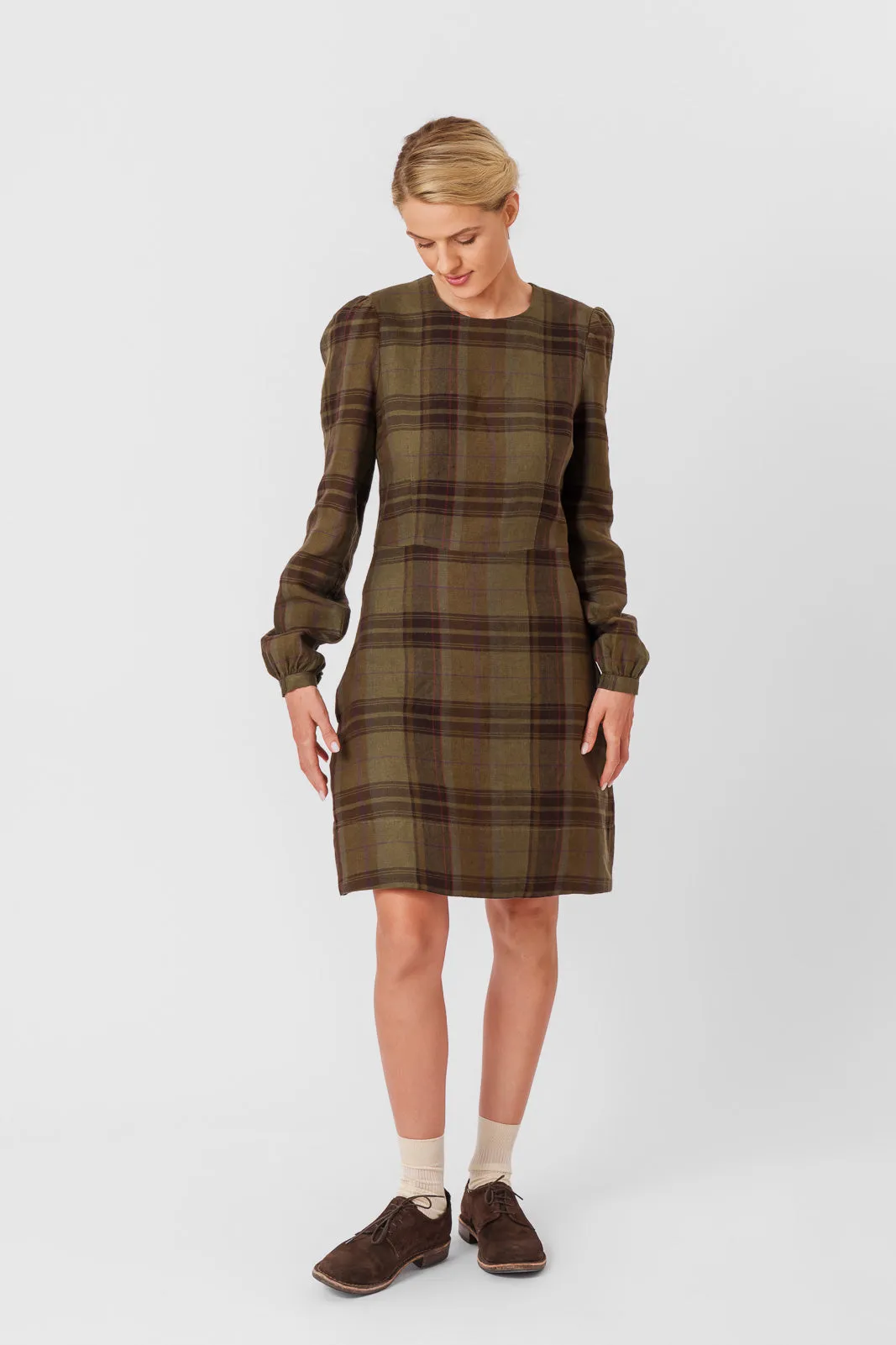 Kelly Dress, Long Sleeve, Twill Linen