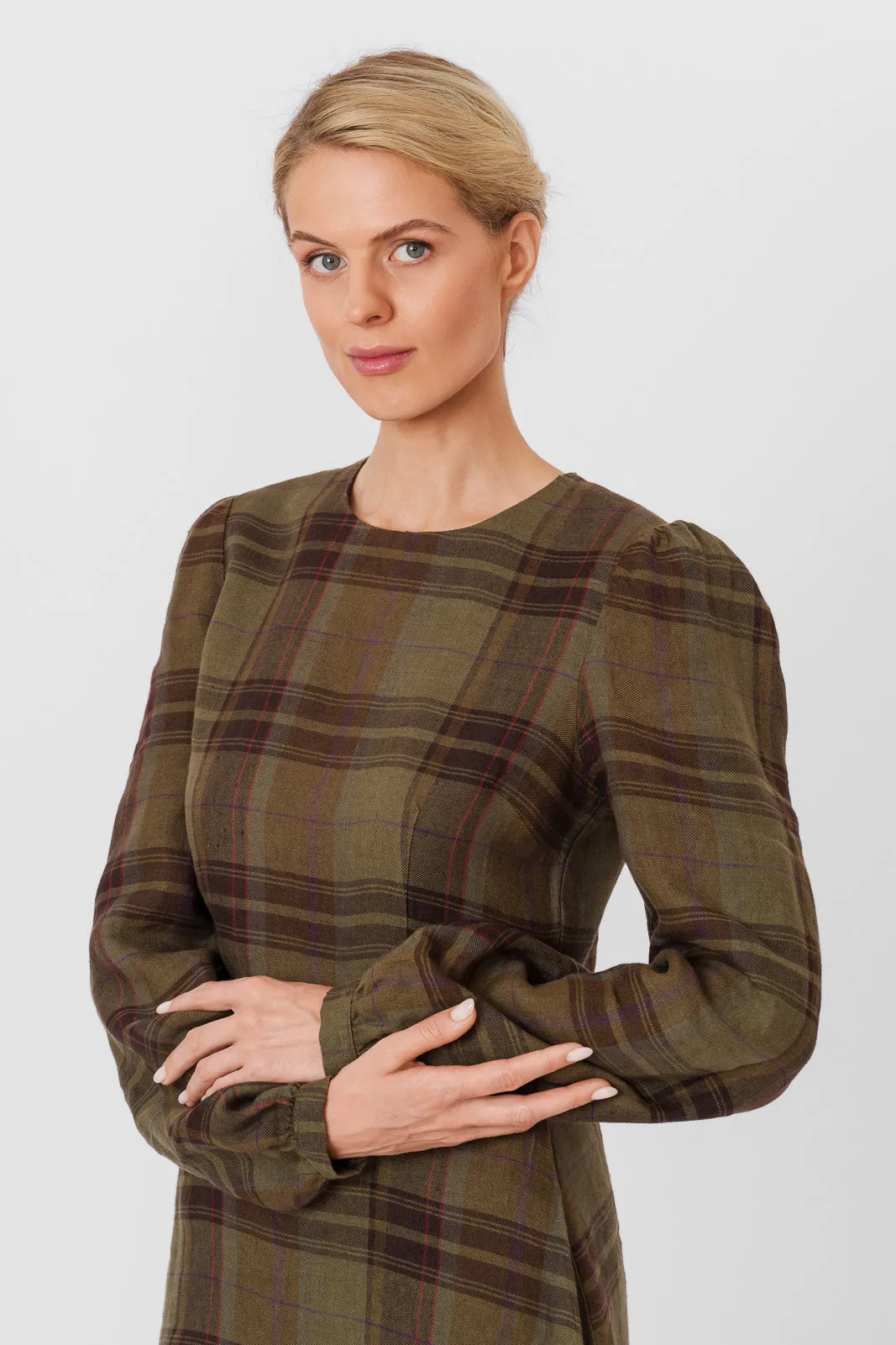 Kelly Dress, Long Sleeve, Twill Linen