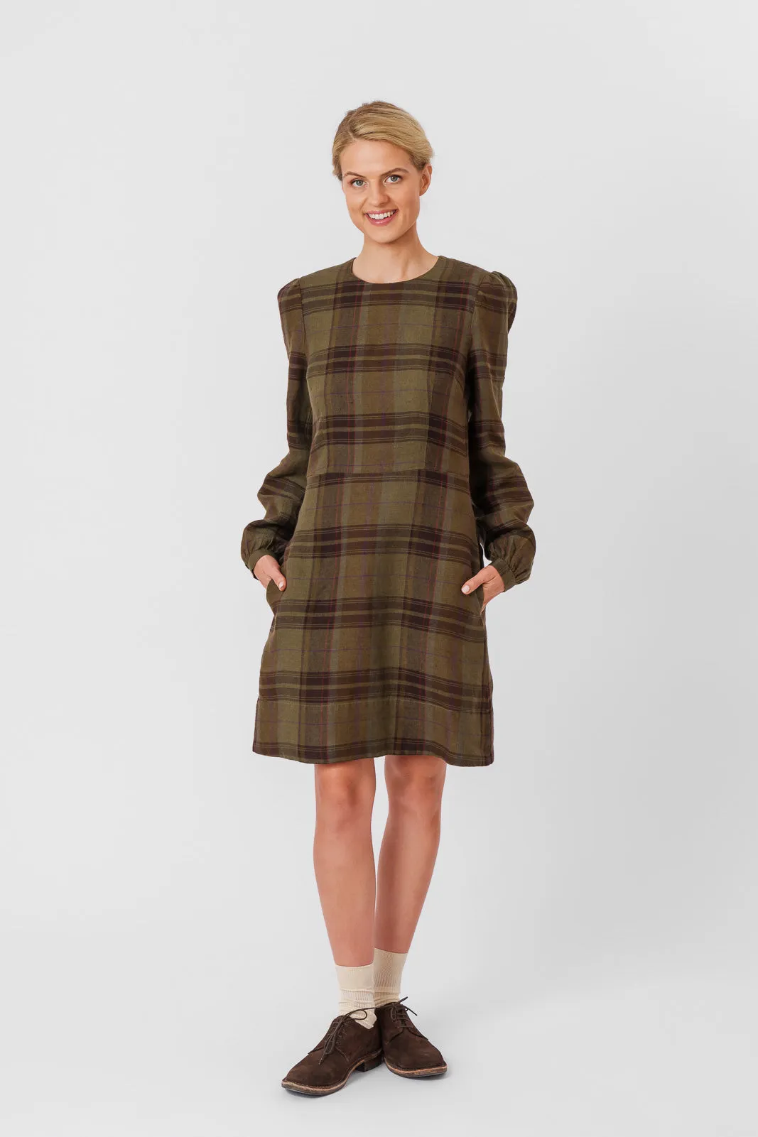 Kelly Dress, Long Sleeve, Twill Linen