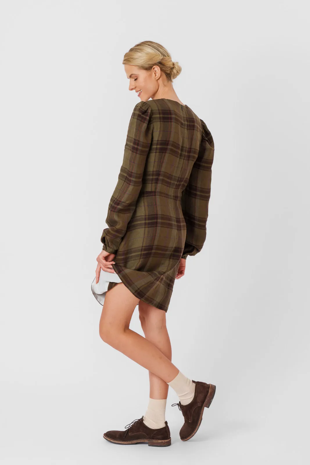 Kelly Dress, Long Sleeve, Twill Linen