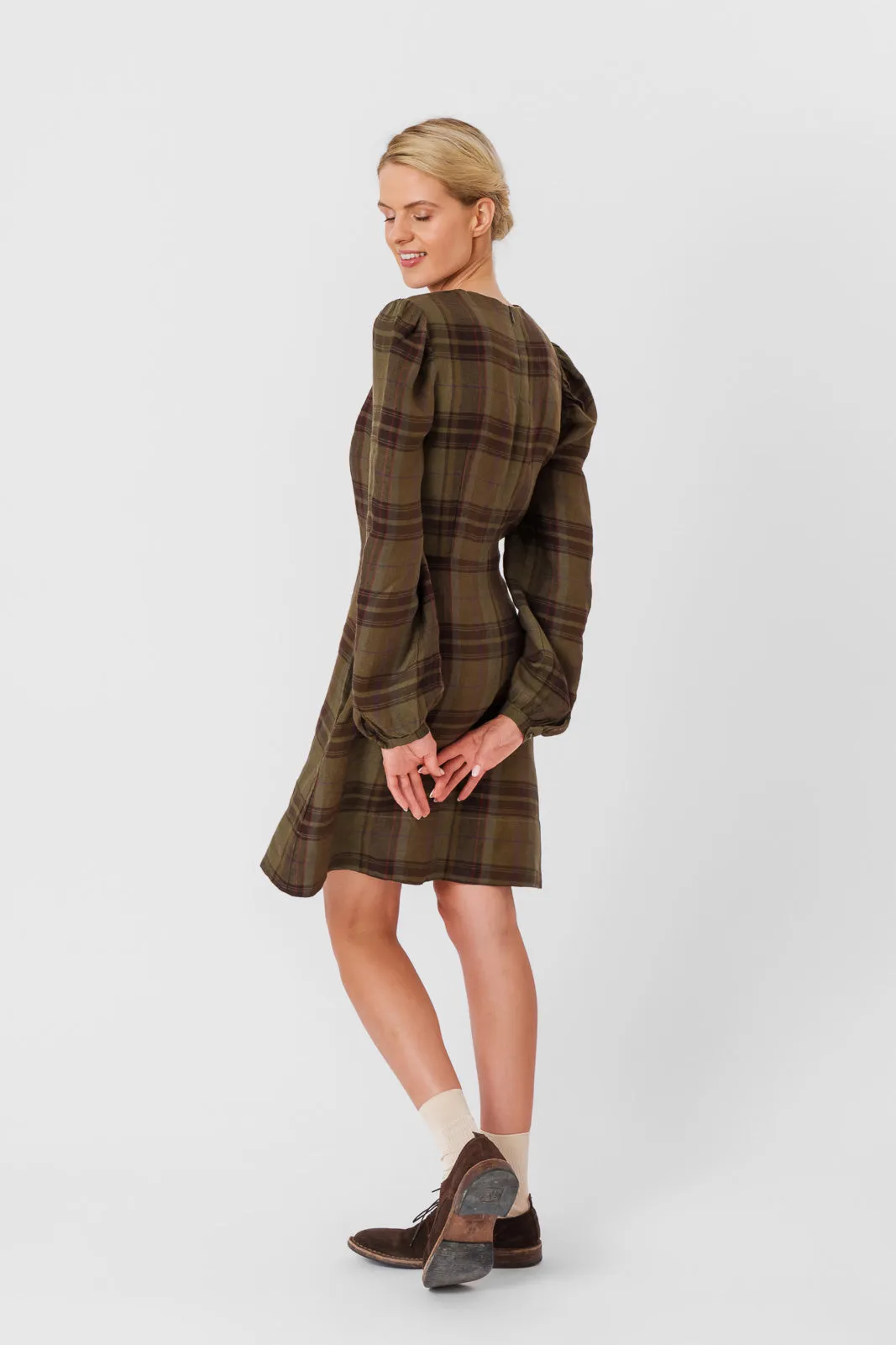 Kelly Dress, Long Sleeve, Twill Linen