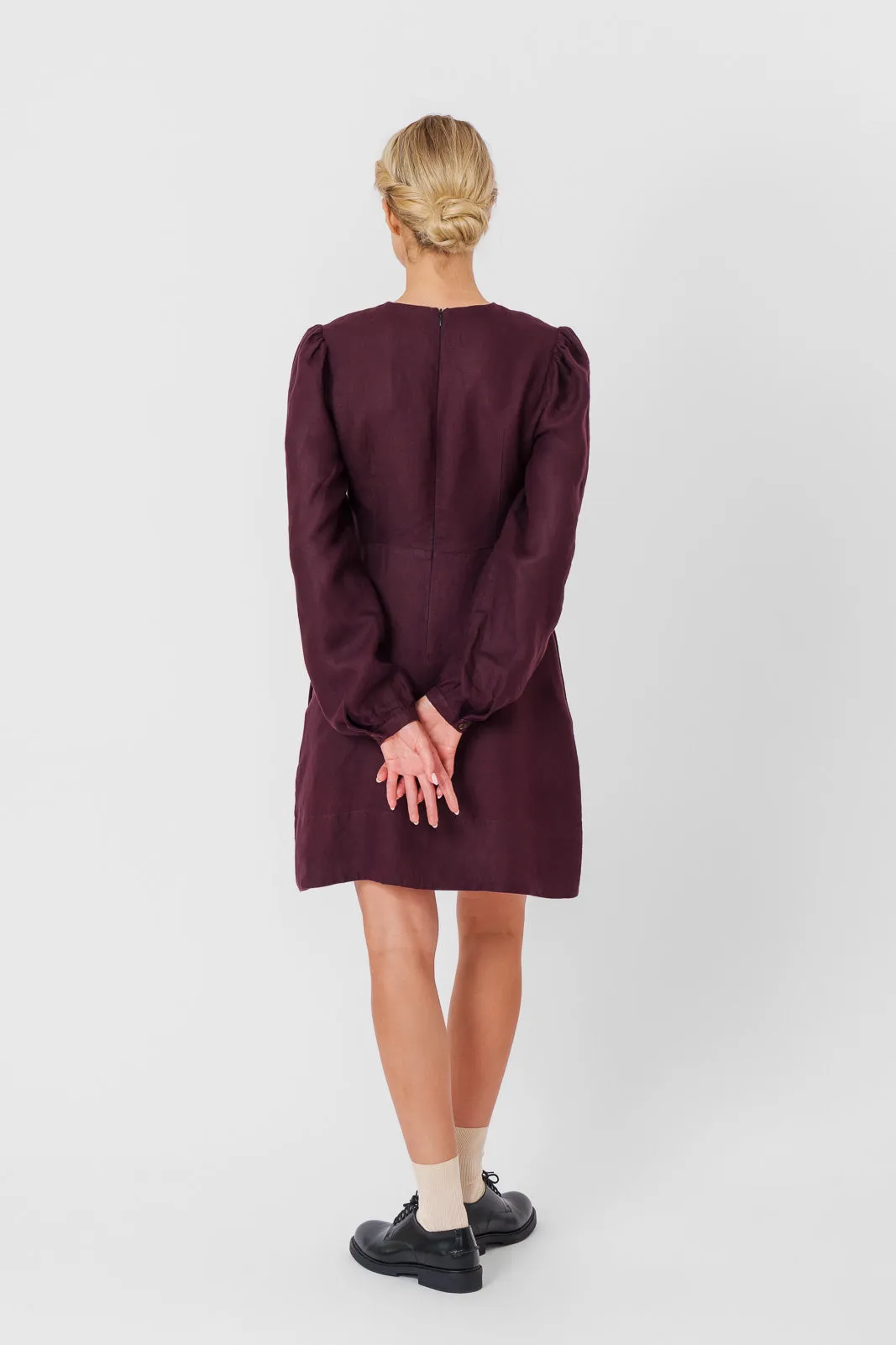 Kelly Dress, Long Sleeve, Twill Linen