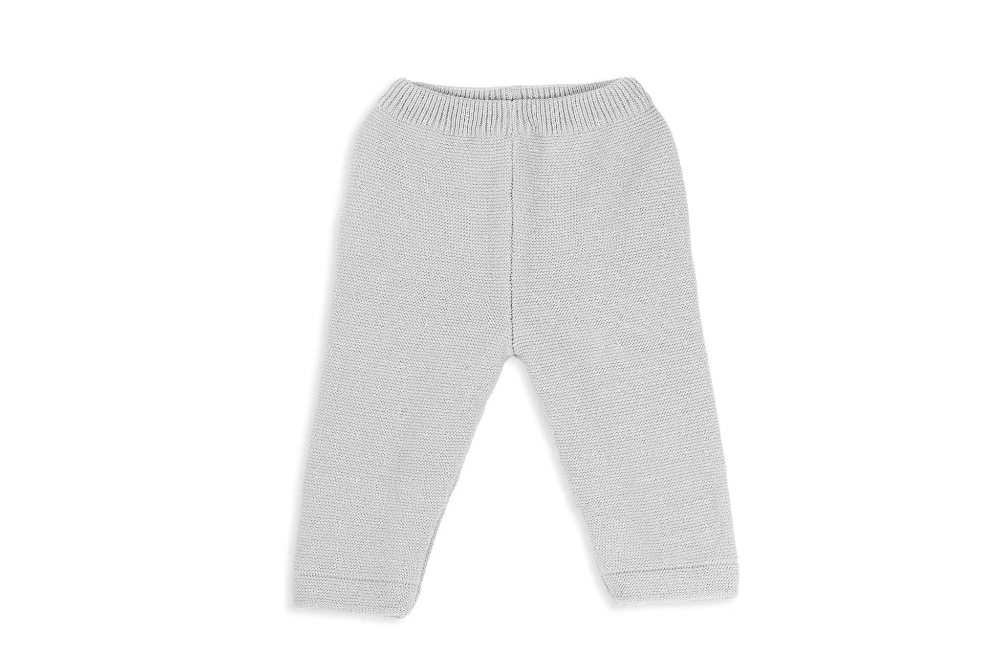 Light Gray & White Two-Piece Unisex Hooded Knit Set