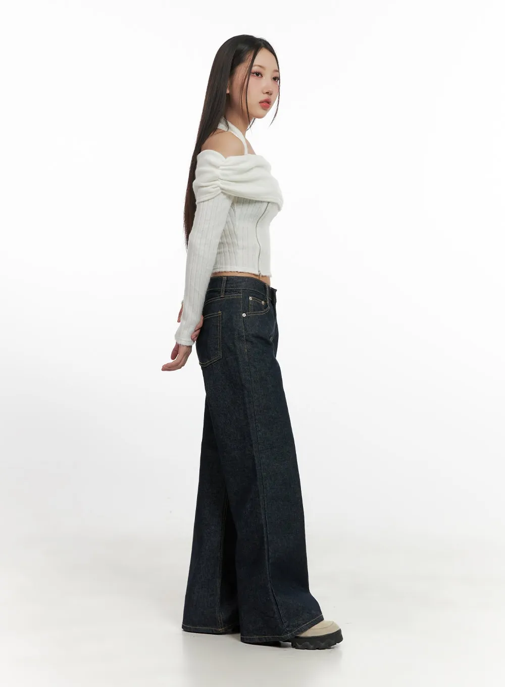 Lisa Cotton Comfort Wide Leg Jeans CN419