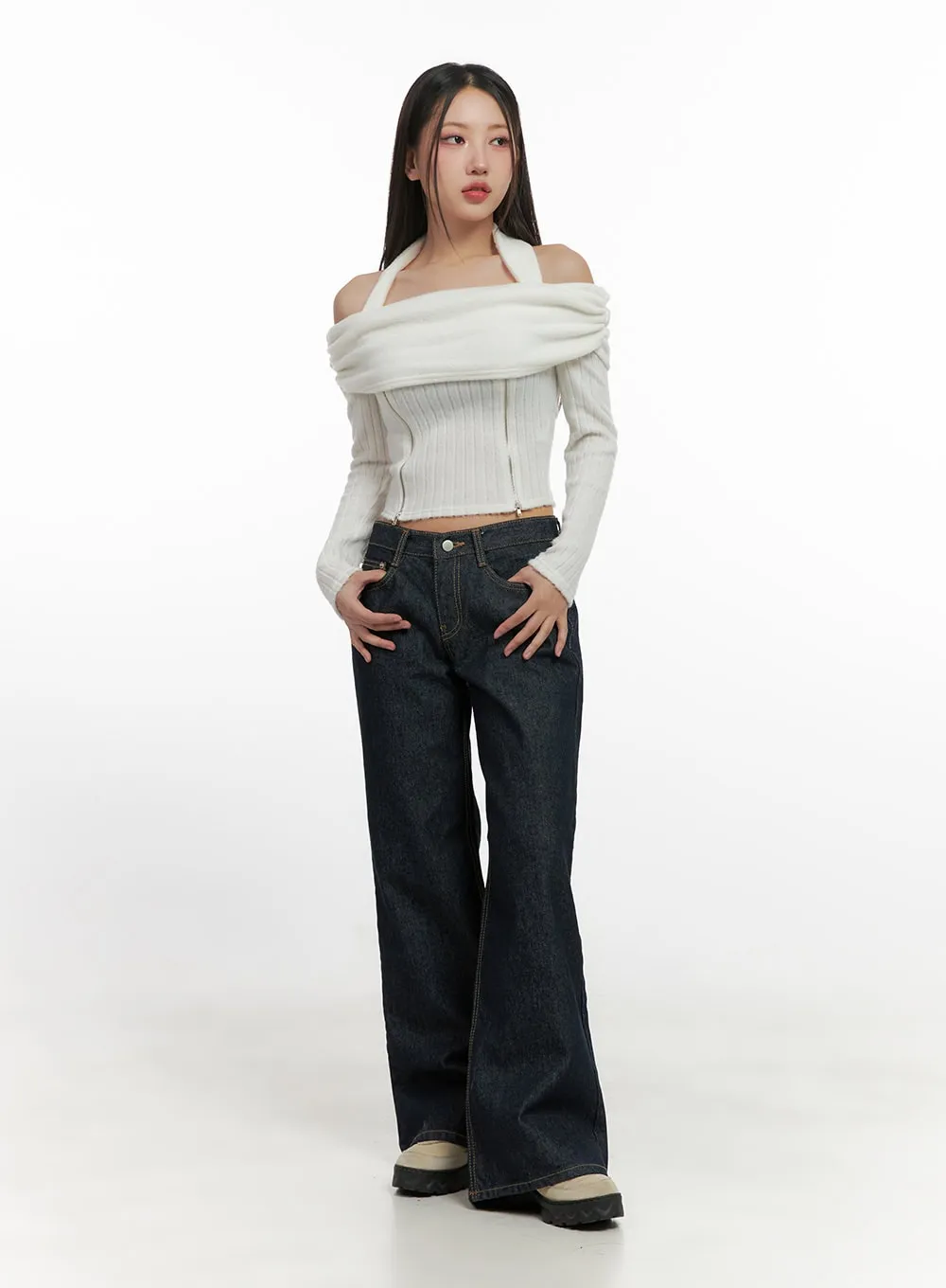 Lisa Cotton Comfort Wide Leg Jeans CN419