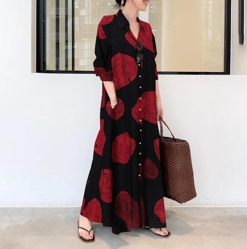 Loose Casual Long Shirt Dress