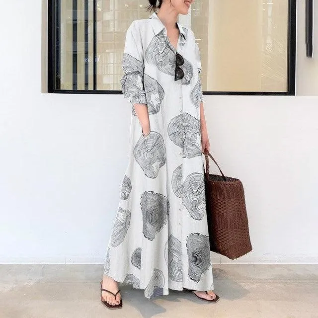 Loose Casual Long Shirt Dress