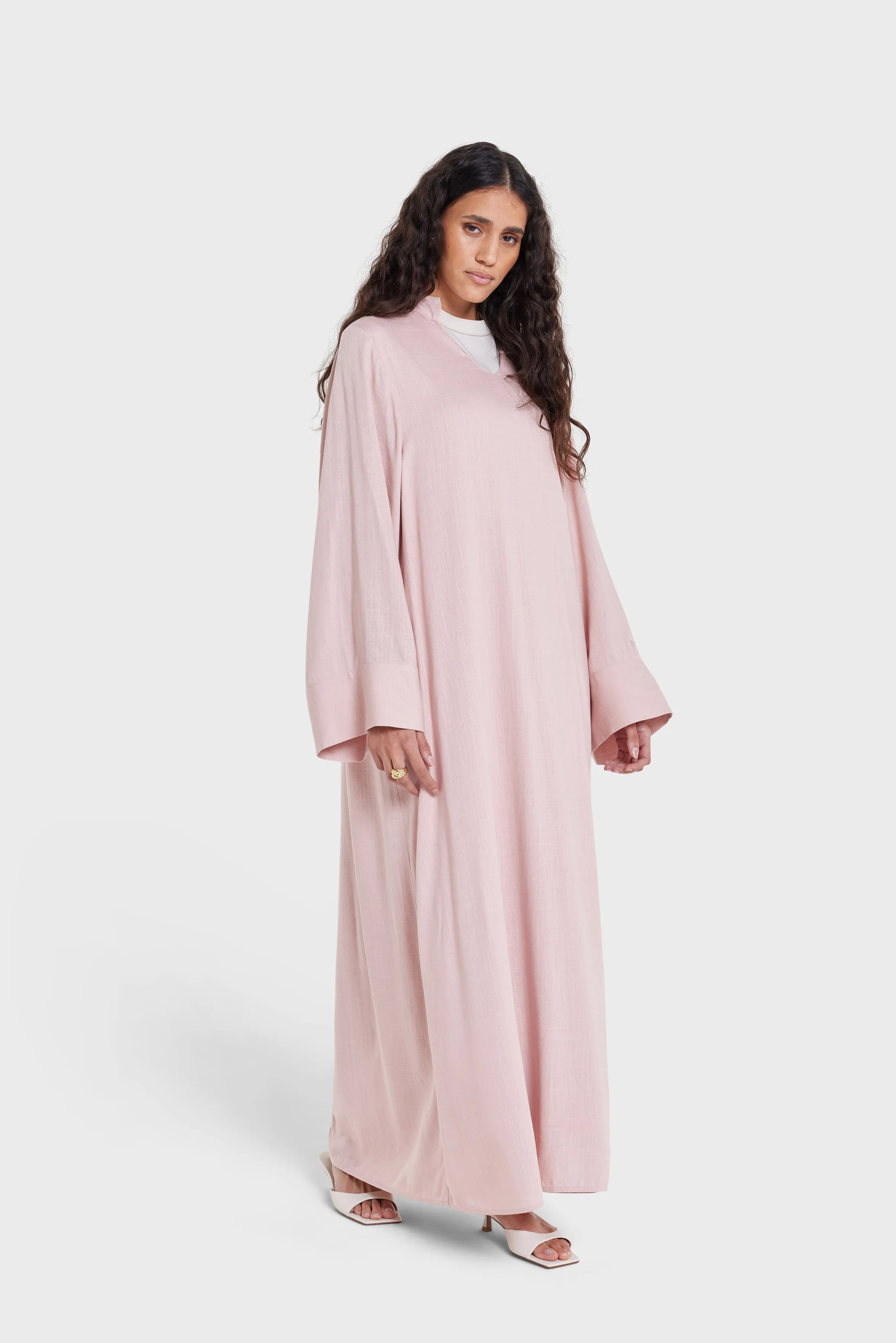 Loose Linen Dress | Rose Dust