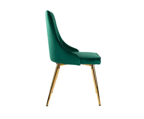 Marbleous Green Velvet Dining Set