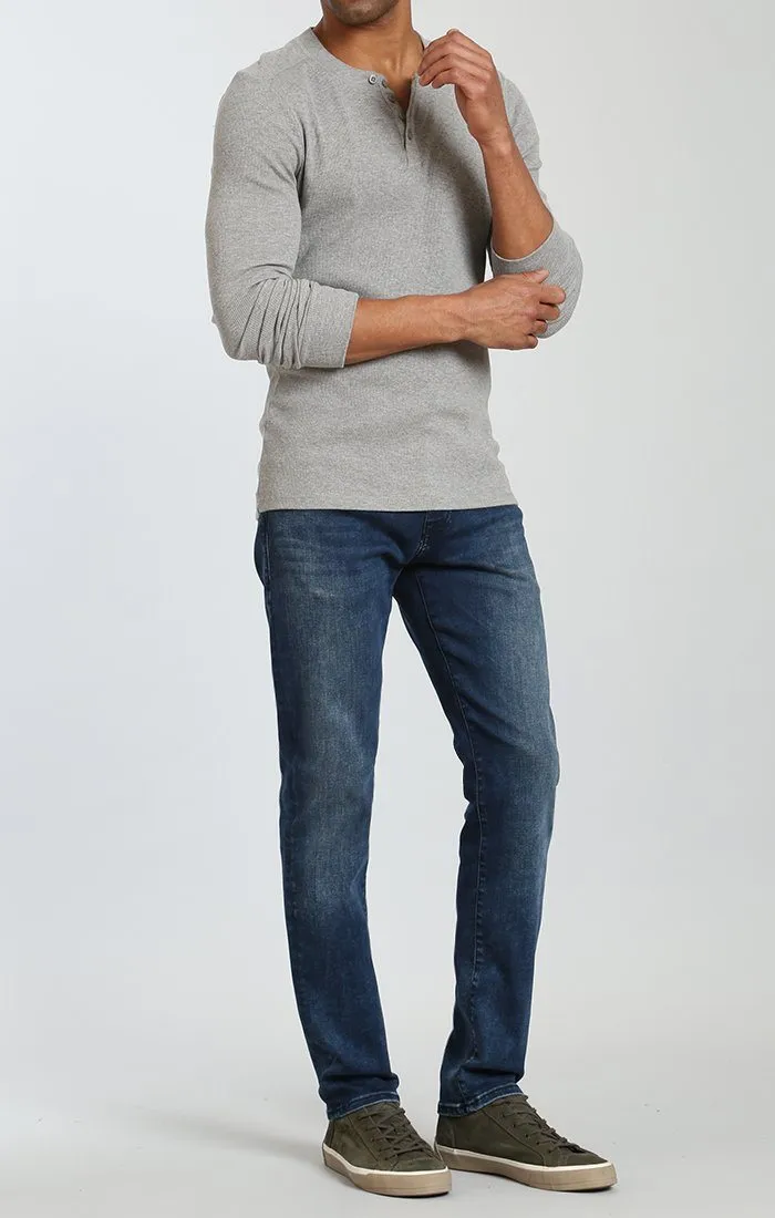 MARCUS SLIM STRAIGHT LEG IN FOREST BLUE WILLIAMSBURG