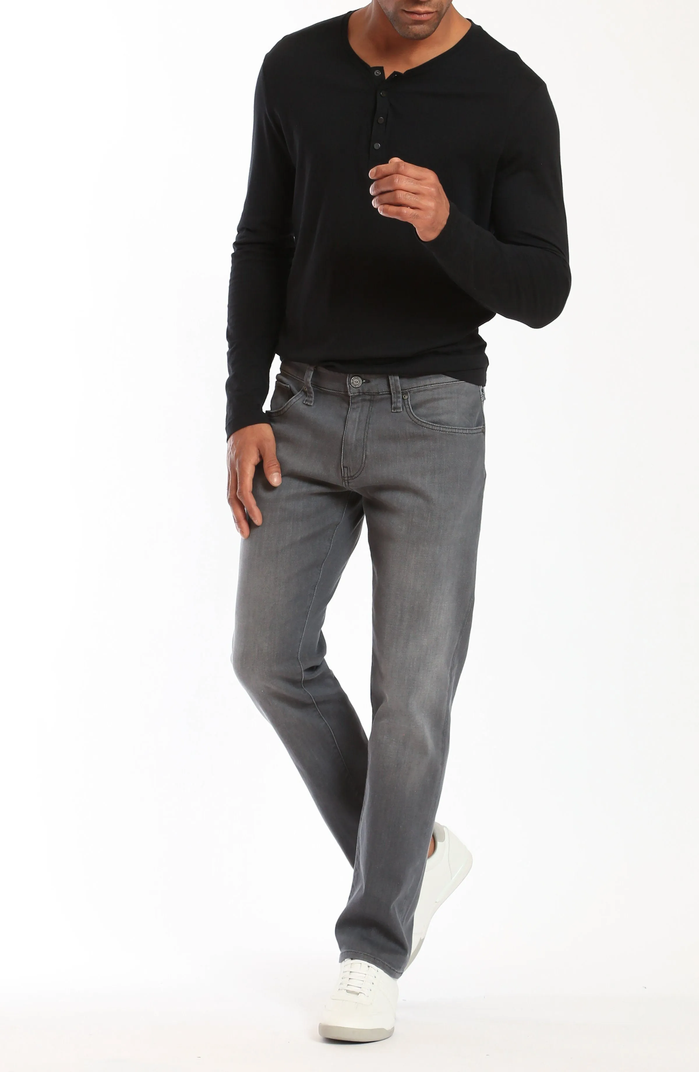 MARCUS SLIM STRAIGHT LEG IN LT GREY MANHATTAN
